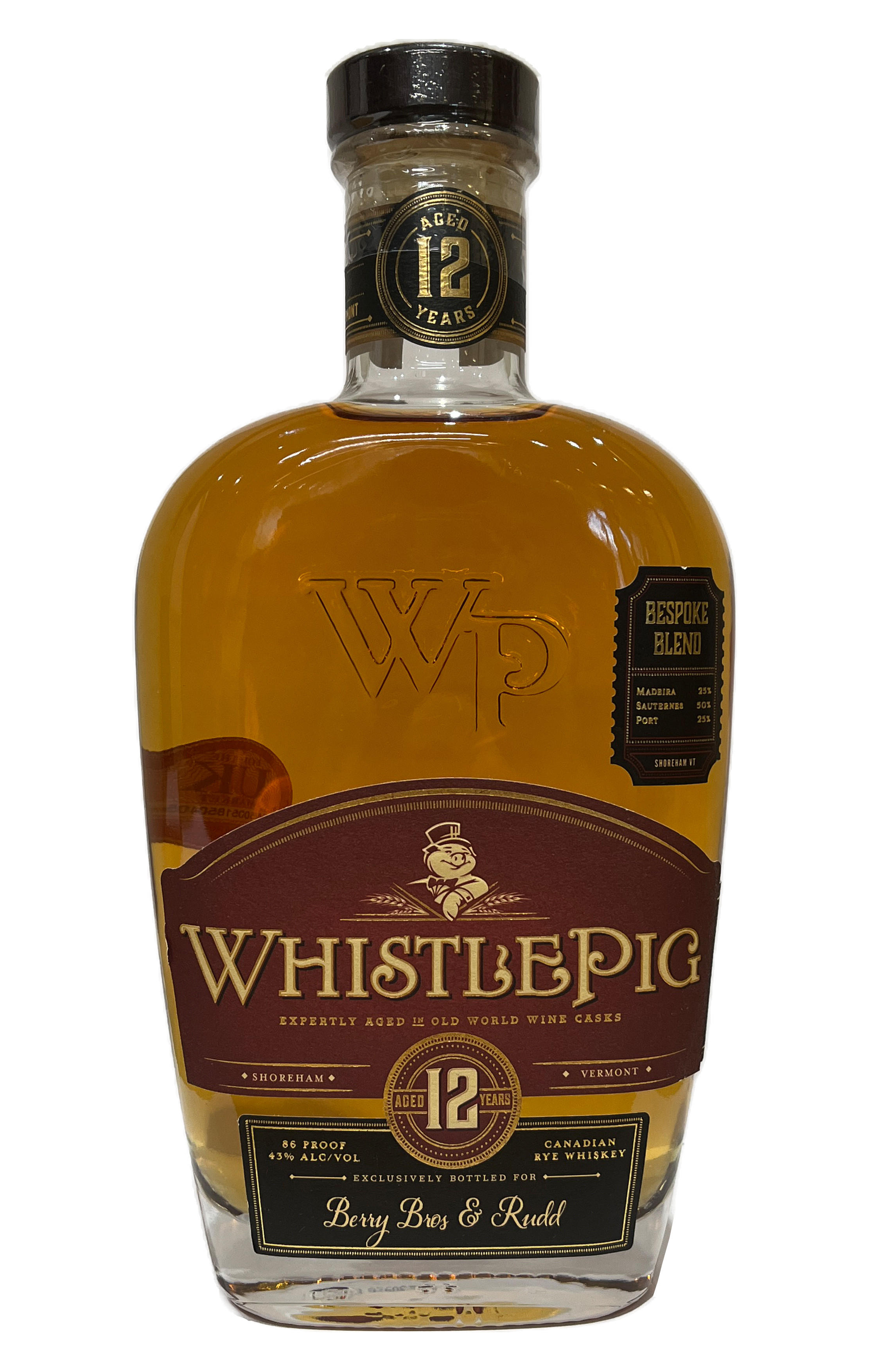 Whistlepig, 12-Year-Old, Berry Bros. & Rudd Exclusive, Rye Whiskey, Canada (43%) bottle