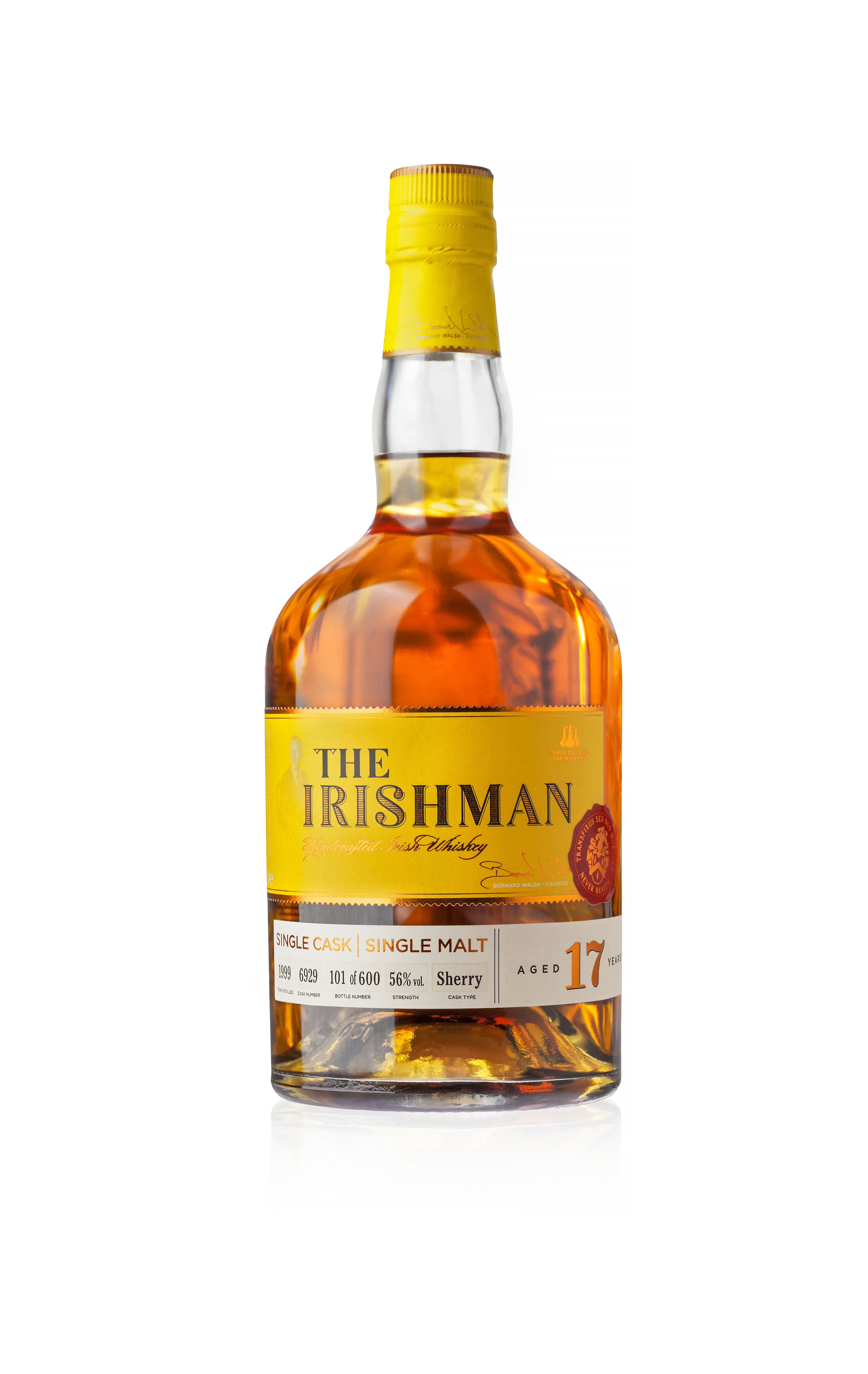 Walsh Whiskey, The Irishman, 17-Year-Old, Single Malt Whiskey, Ireland (56%) bottle