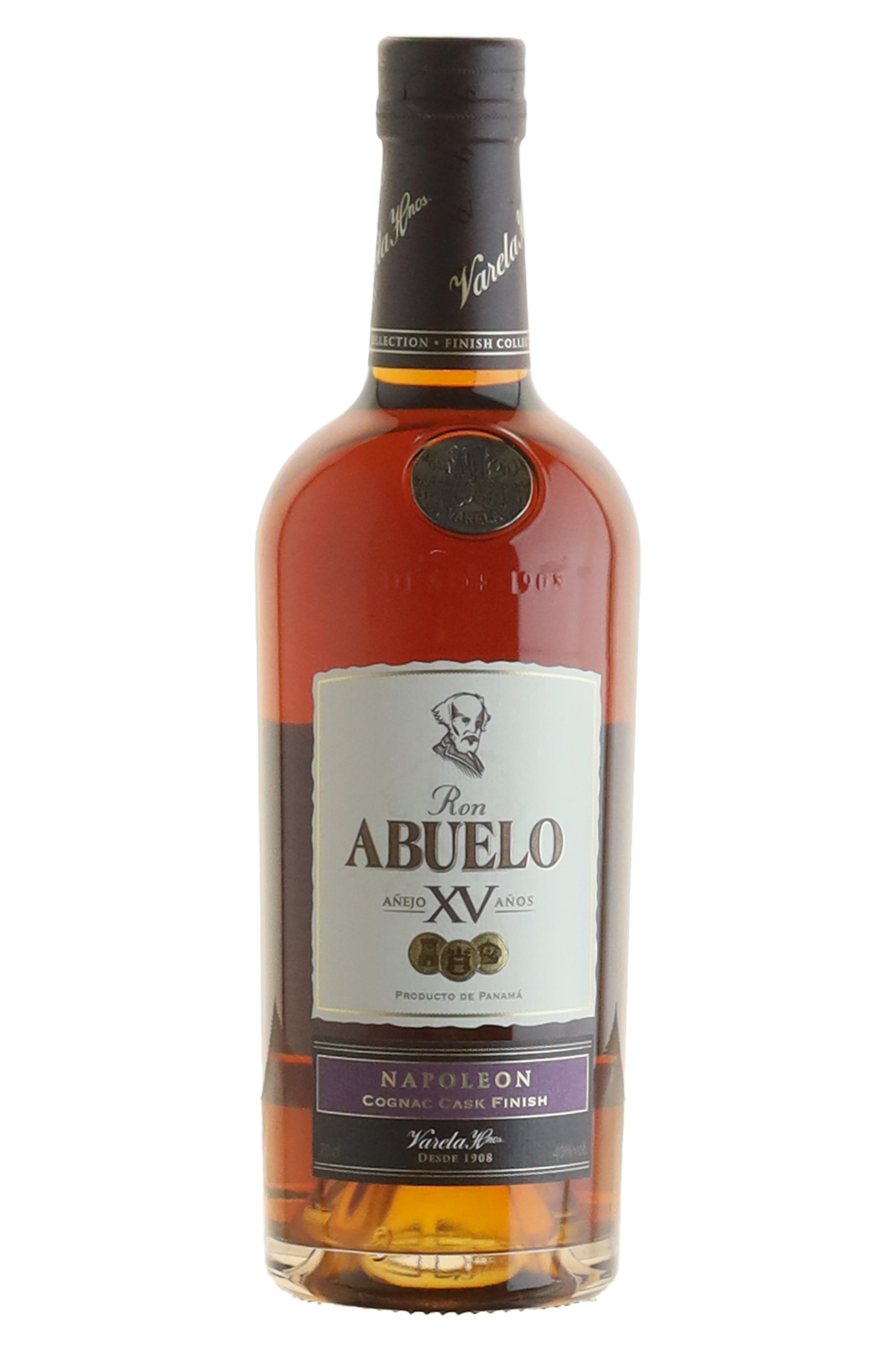 Buy Ron Abuelo, Napoleon Cognac Finish, 15 Year-Old, Rum, Panama (40% ...