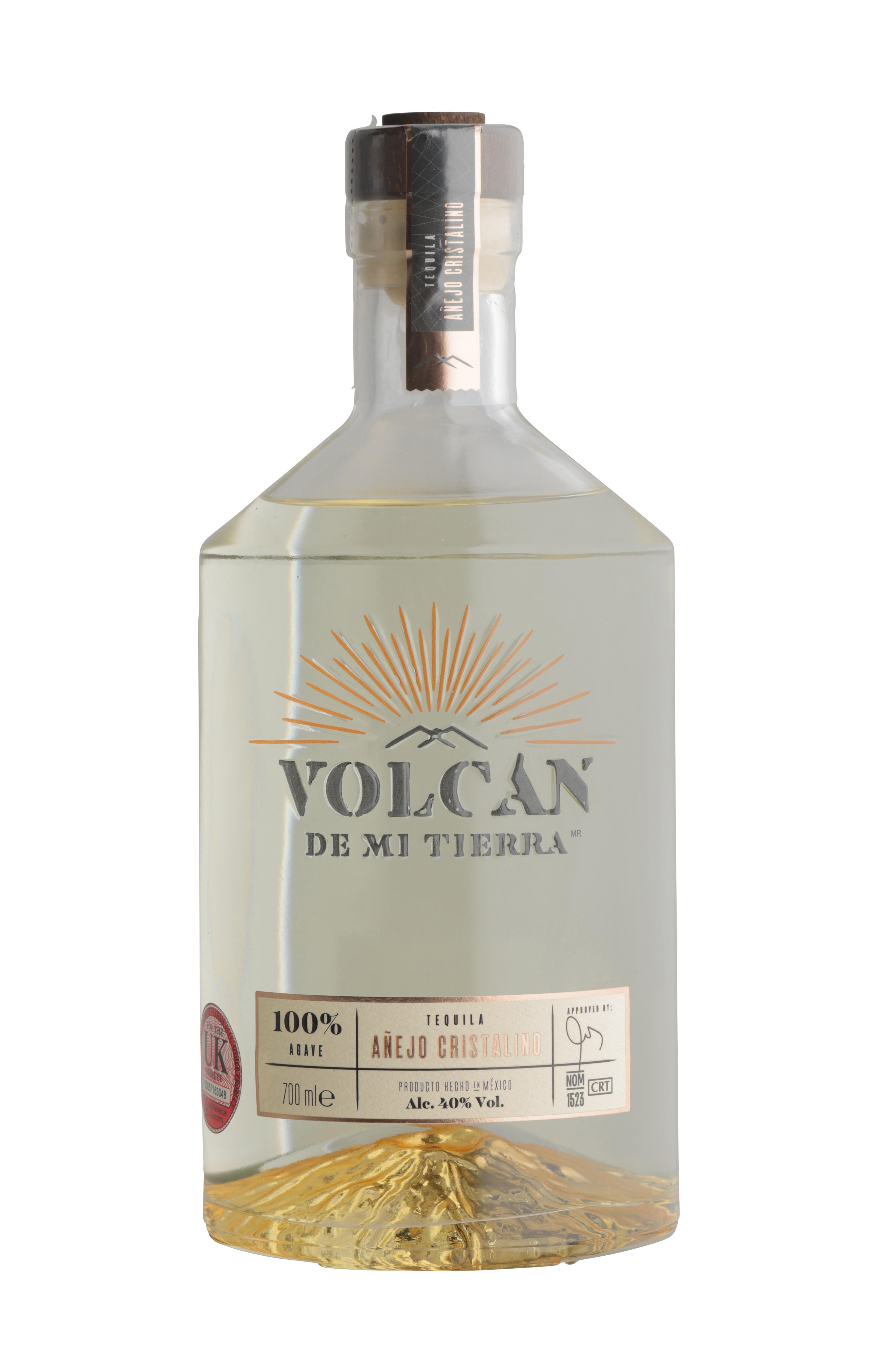 Volcán de mi Tierra, Cristalino, Añejo Tequila (40%) bottle