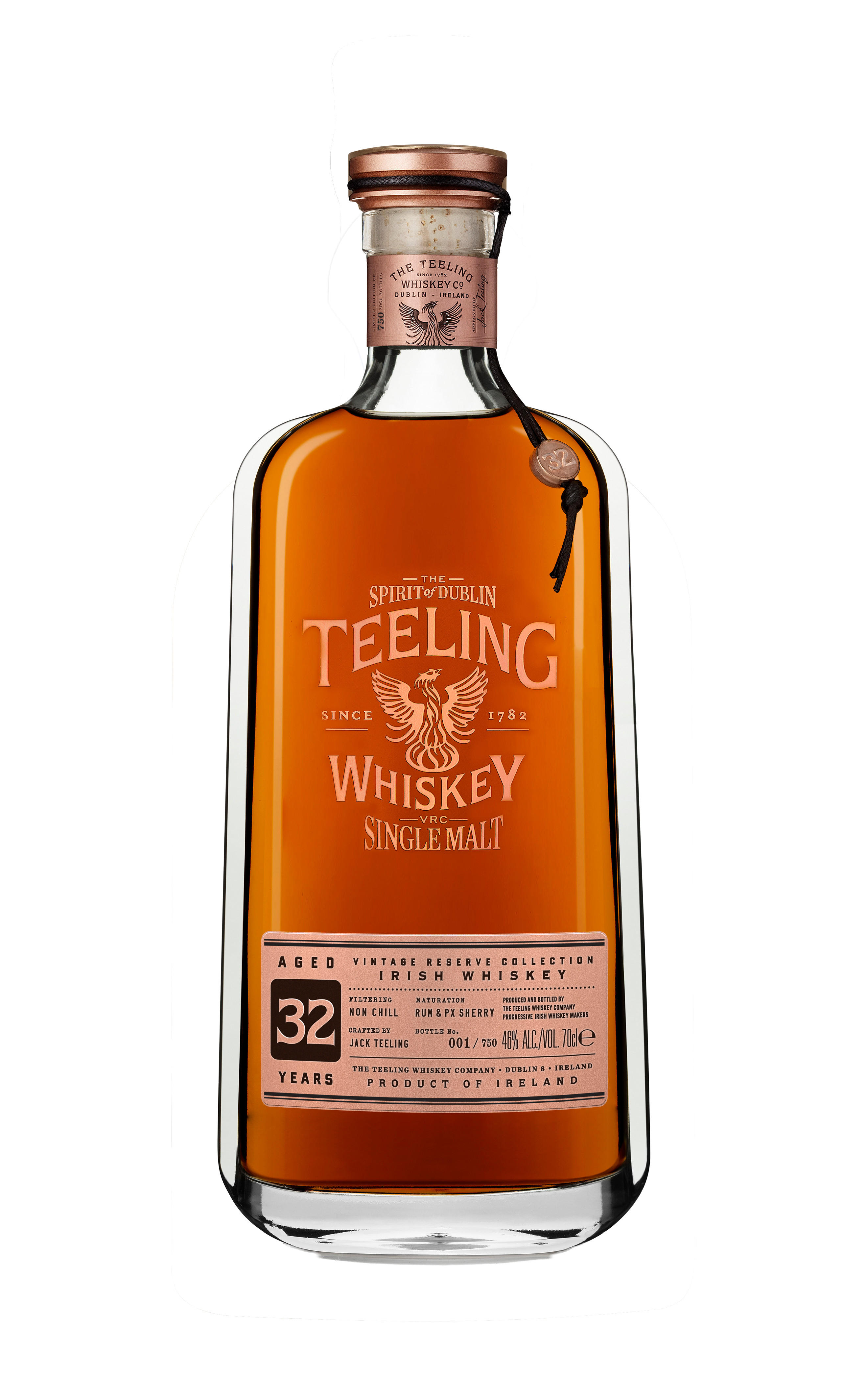Teeling, Rum & PX Sherry Cask, 32-Year-Old, Single Malt Whiskey, Ireland (46%) bottle