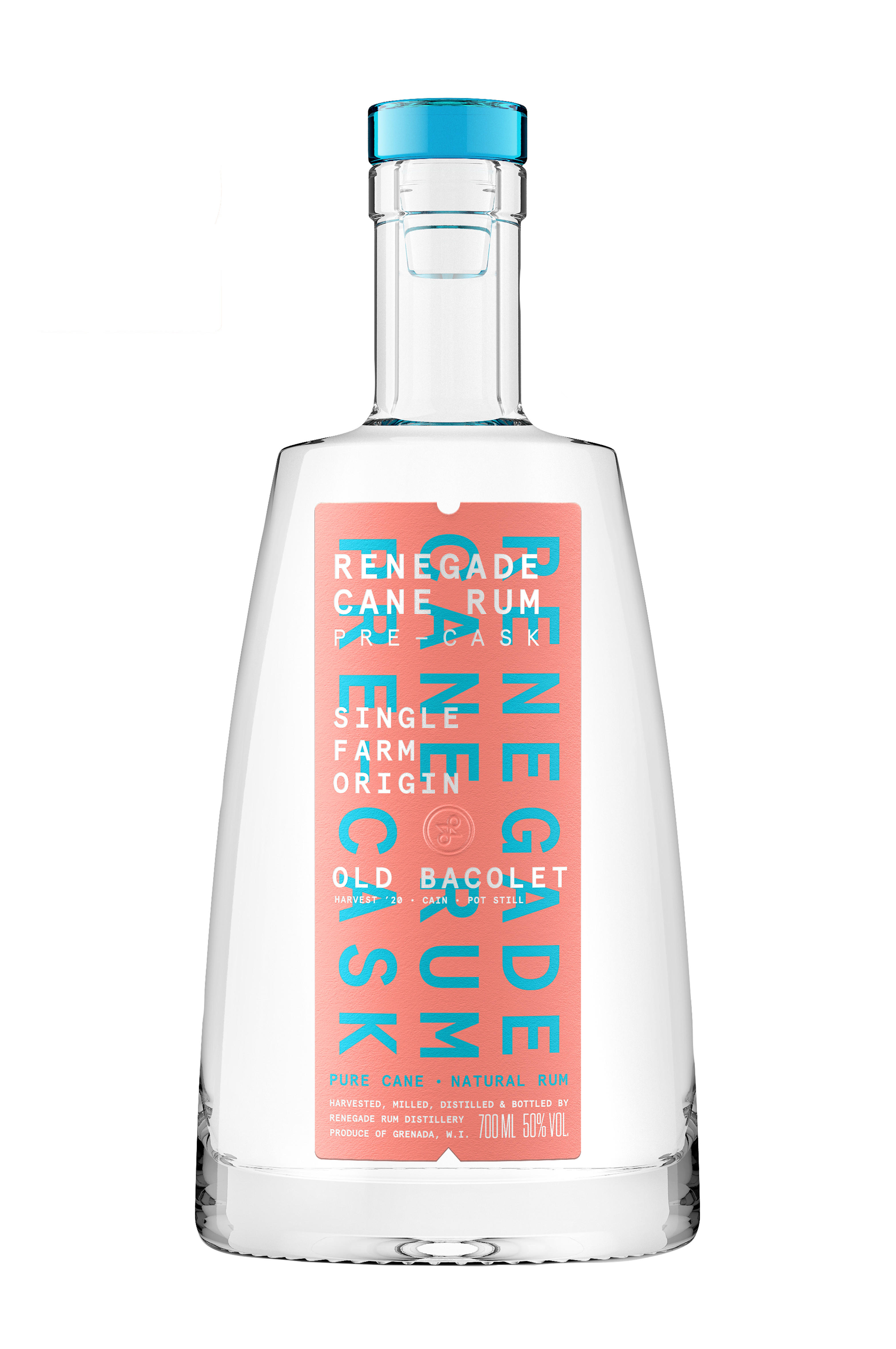 Renegade, Old Bacolet Farm, Pre-Cask Natural Rum, Grenada (50%) bottle