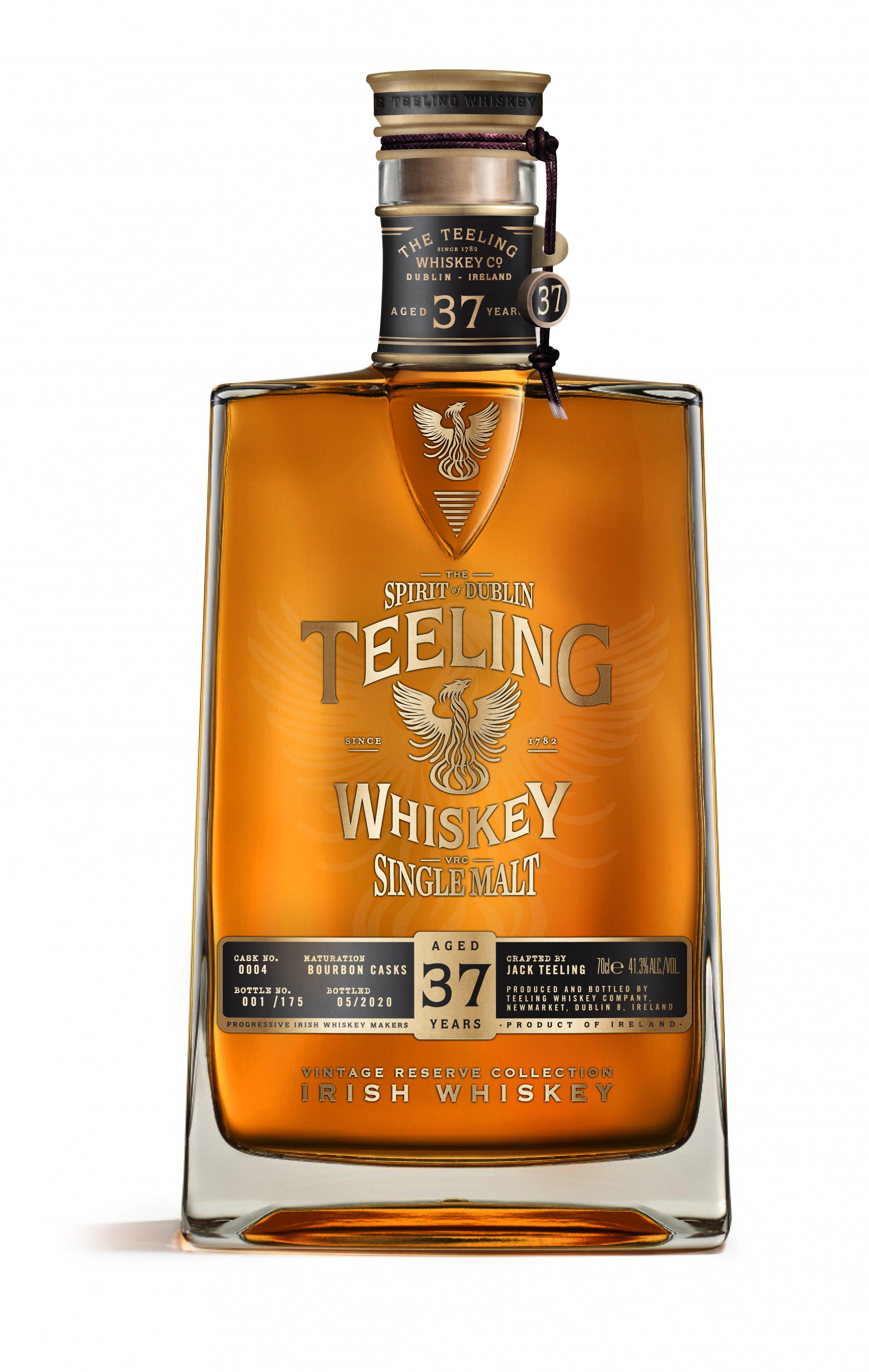 Teeling, Cask No. #004, 37-Year-Old, Single Malt Irish Whiskey (41.3%) bottle
