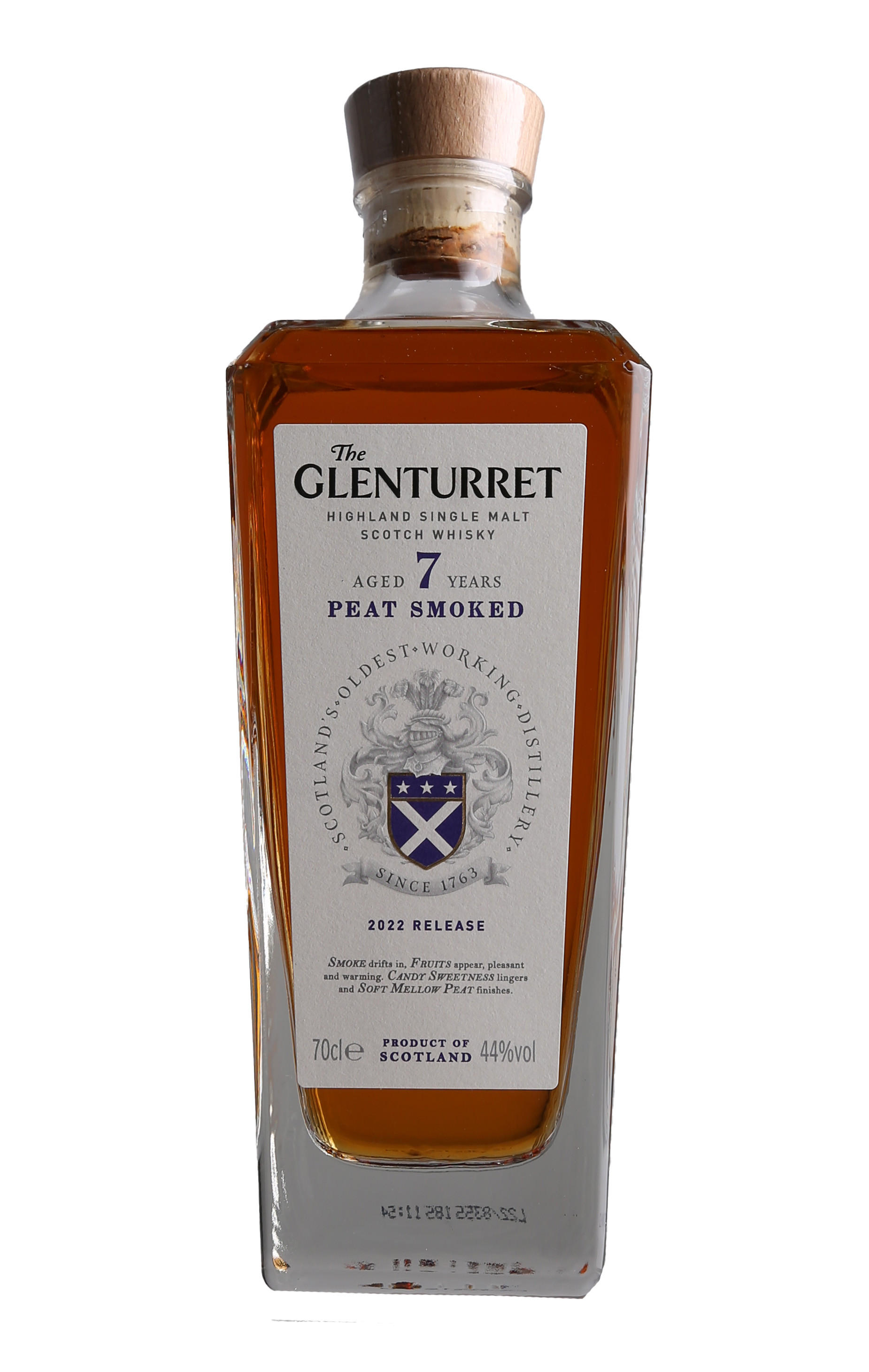 The Glenturret, Peat Smoked, 7-Year-Old, 2022 Release, Highland, Single Malt Scotch Whisky (44%) bottle