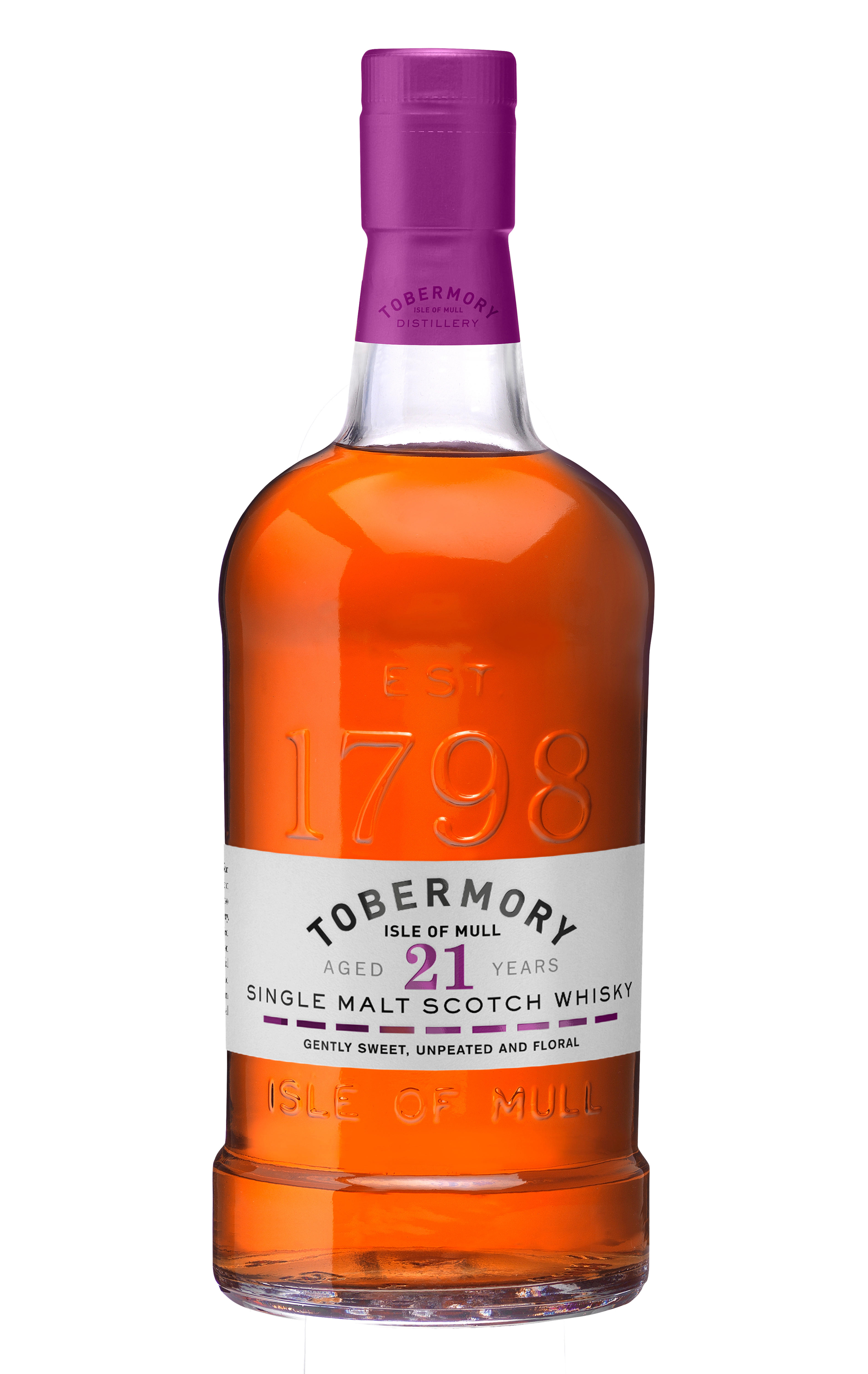 Tobermory, 21-Year-Old, Island, Single Malt Scotch Whisky (46.3%) bottle