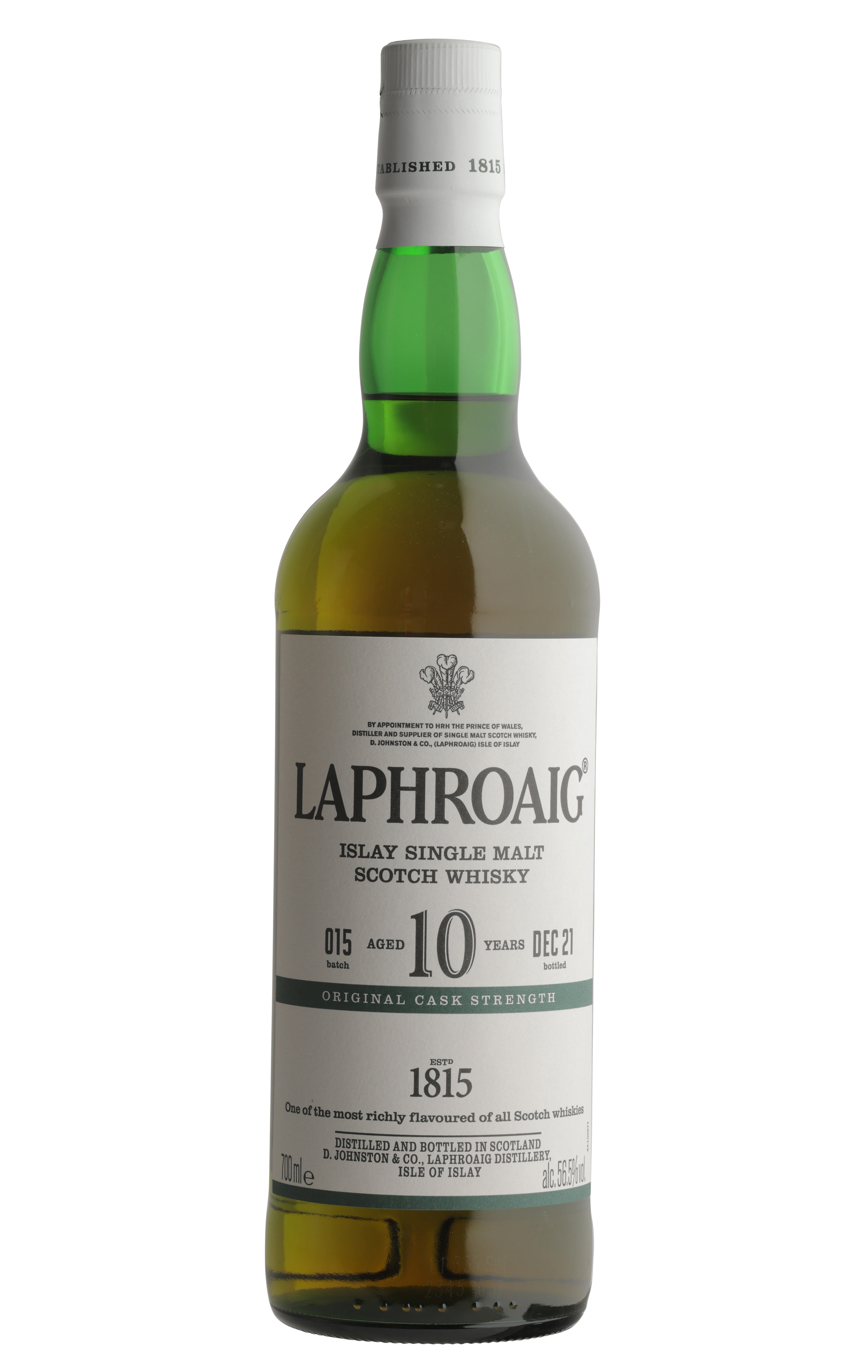 Laphroaig, Cask Strength, 10-Year-Old, Batch 15, Bottled 2021, Islay, Single Malt Scotch Whisky (56.5%) bottle