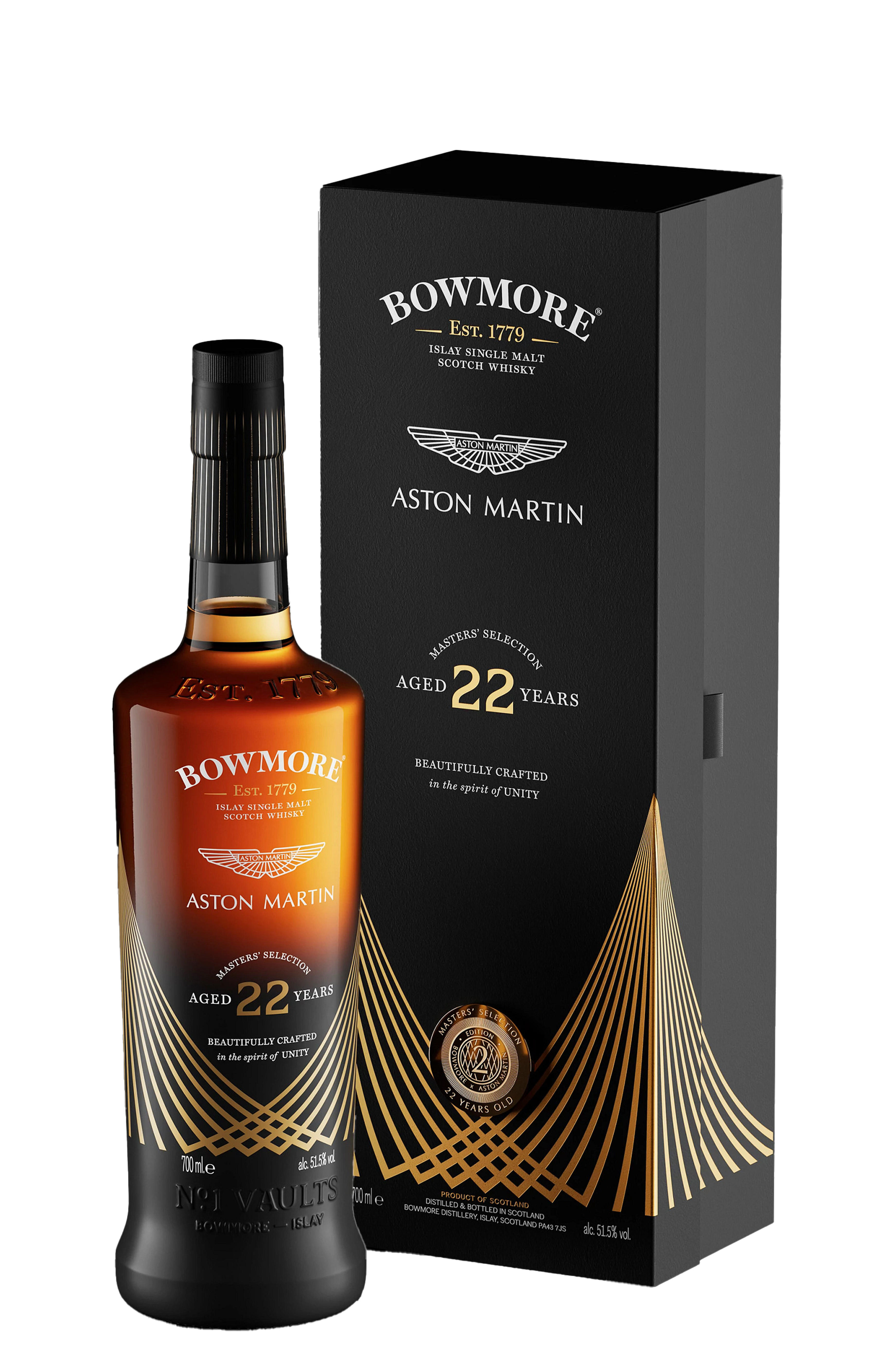 Bowmore, Aston Martin Masters' Selection, 22-Year-Old, Islay, Single Malt Scotch Whisky (51.5%) bottle