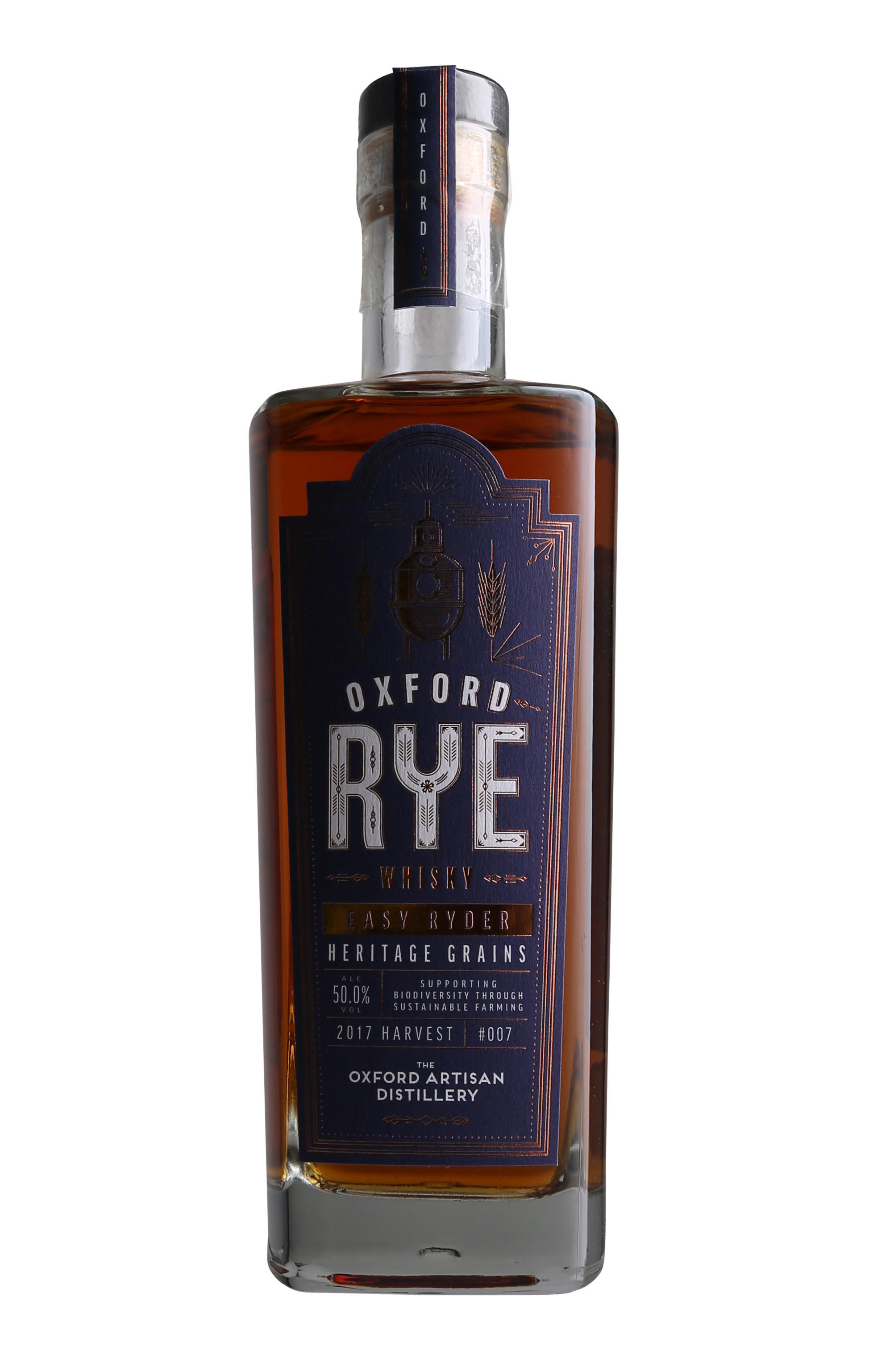 The Oxford Artisan Distillery, Easy Ryder, Rye Whisky, England (50%) bottle