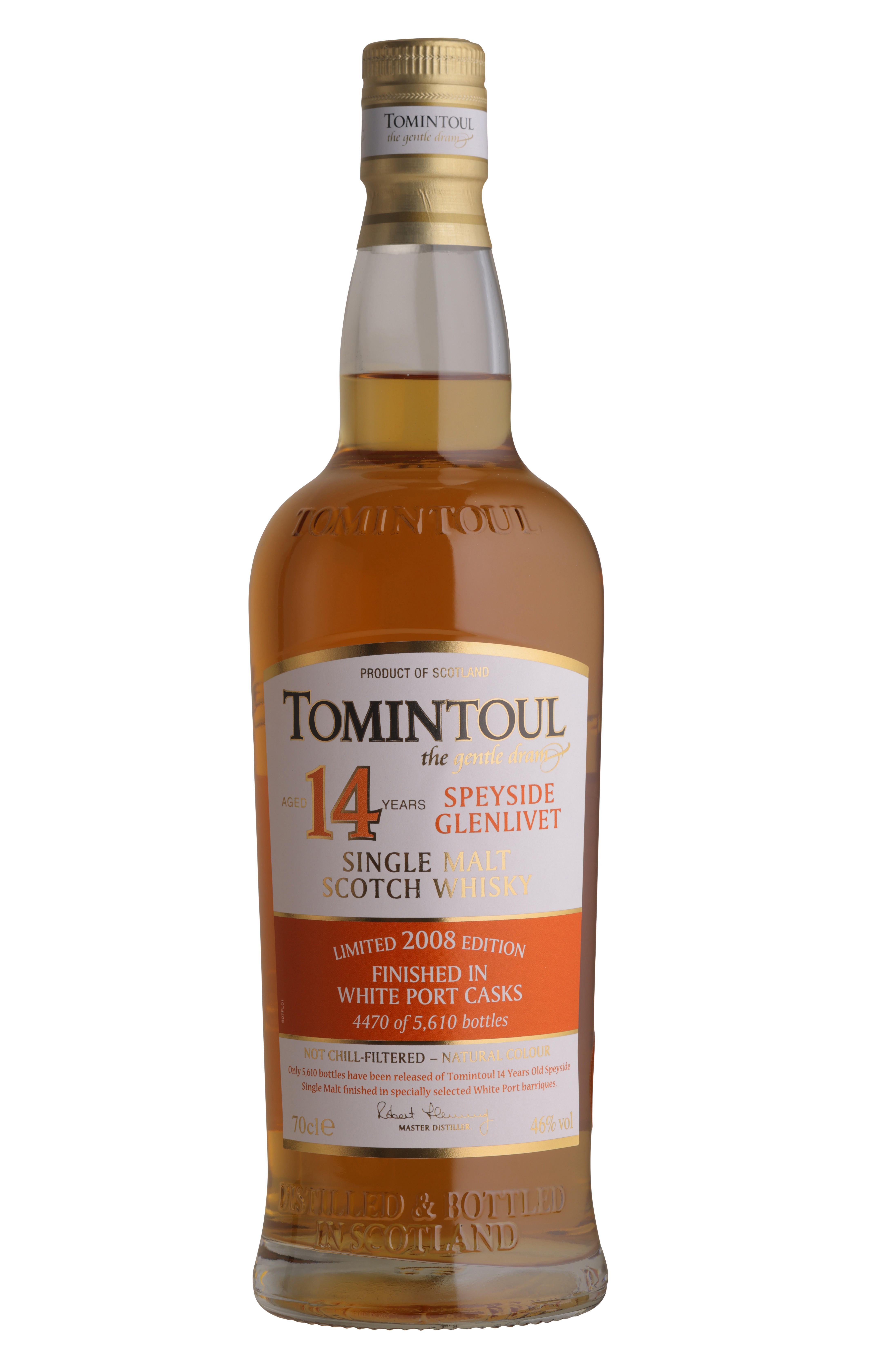 Tomintoul, White Port Casks, 14-Year-Old, Speyside, Single Malt Scotch Whisky (46%) bottle
