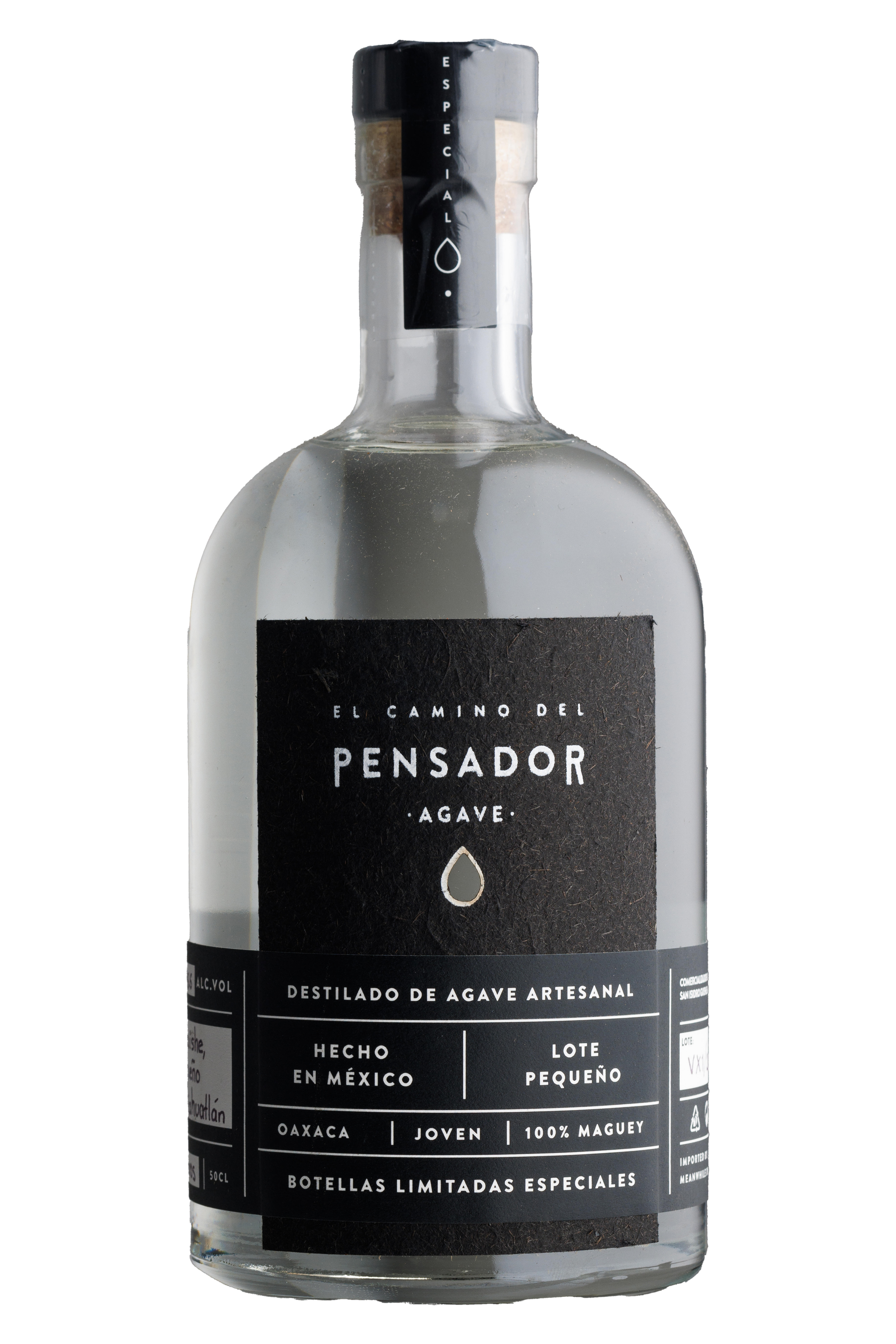 El Camino del Pensador, Destilado de Agave Artesanal, Batch VX1, Oaxaca, Mexico (46.6%) bottle
