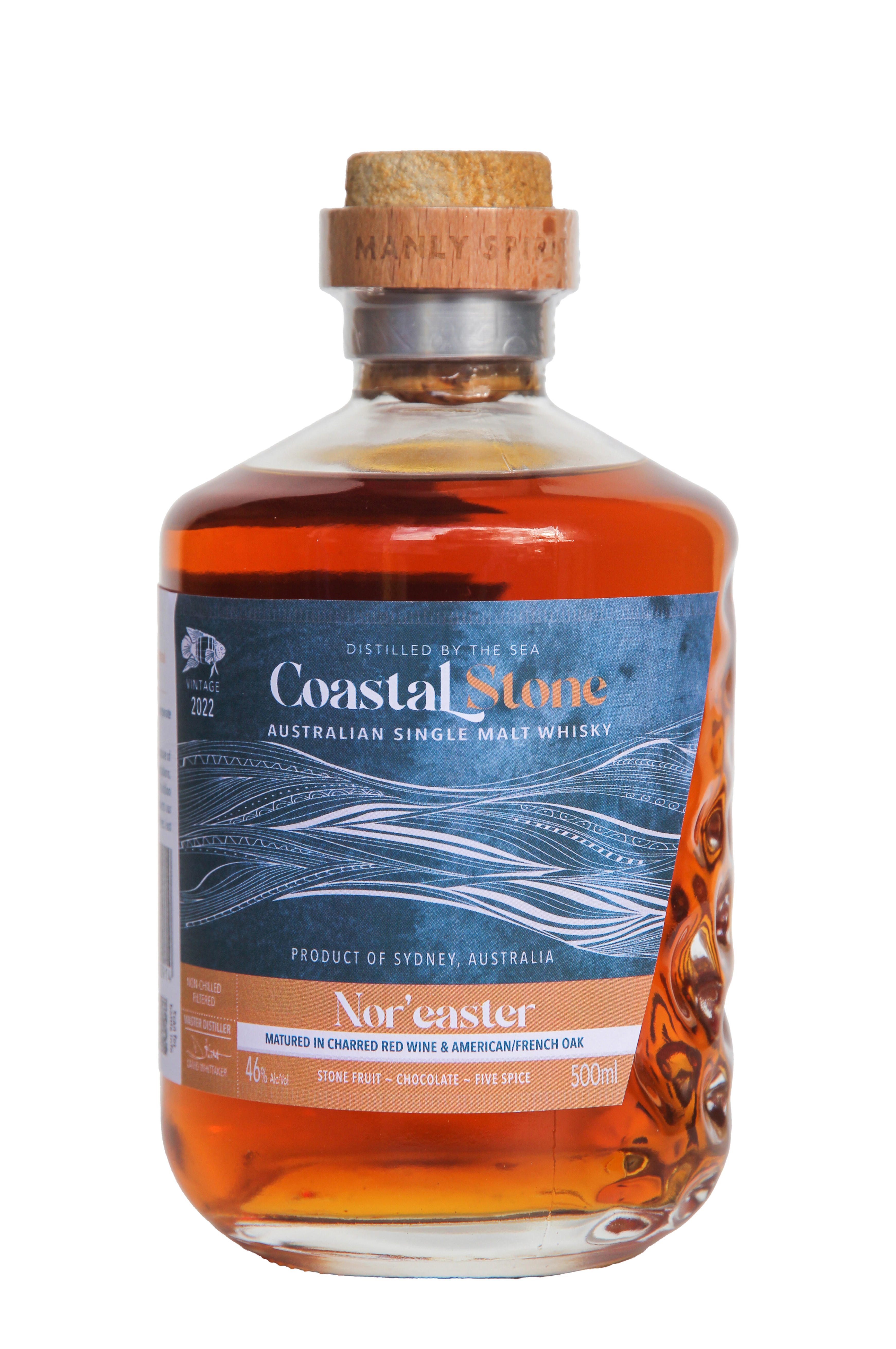 Coastal Stone, Nor'easter, Single Malt Whisky, Australia (46%) bottle