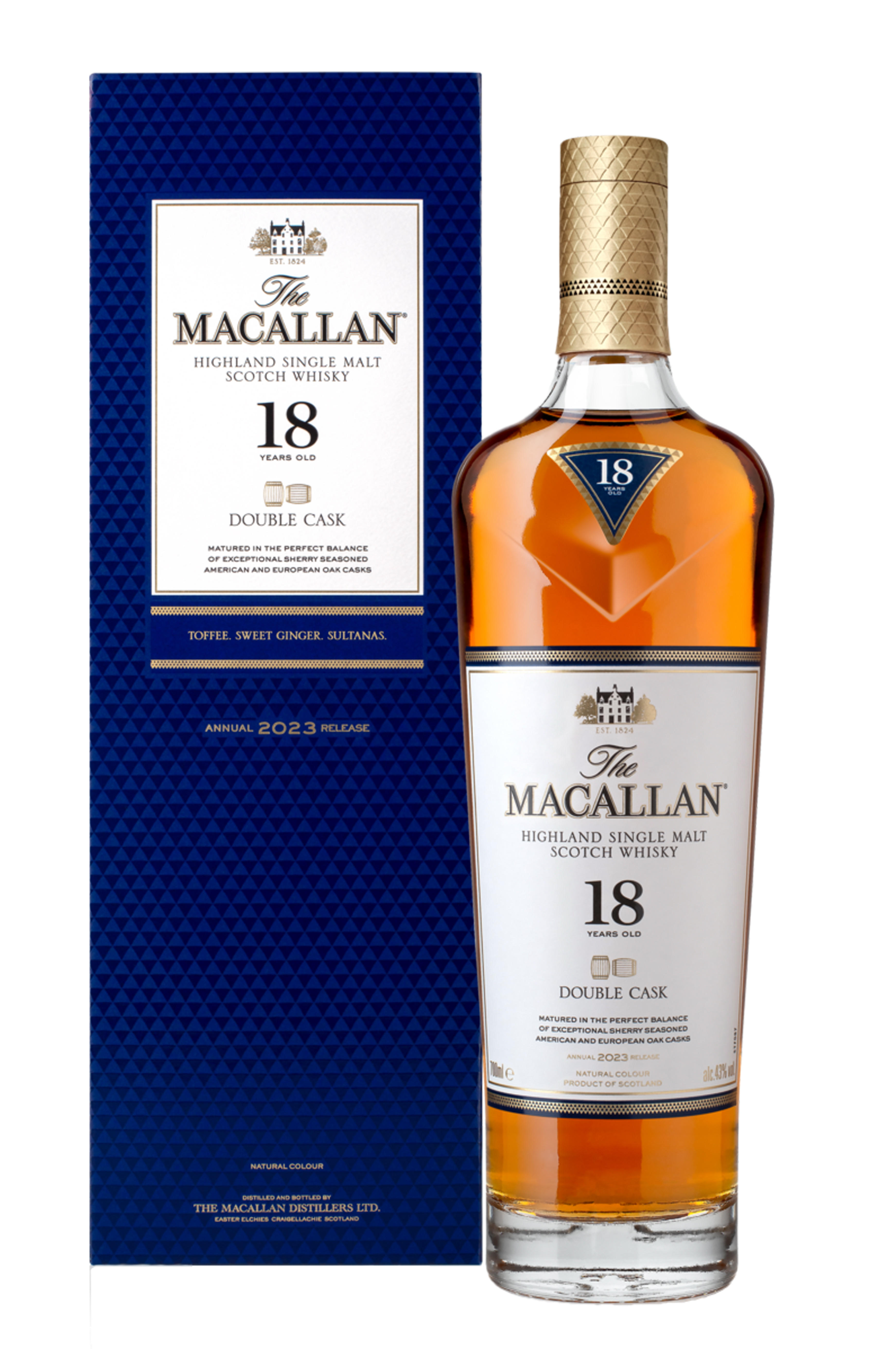 The Macallan, Double Cask, 18-Year-Old, 2023 Release, Highland, Single Malt Scotch Whisky (43%)