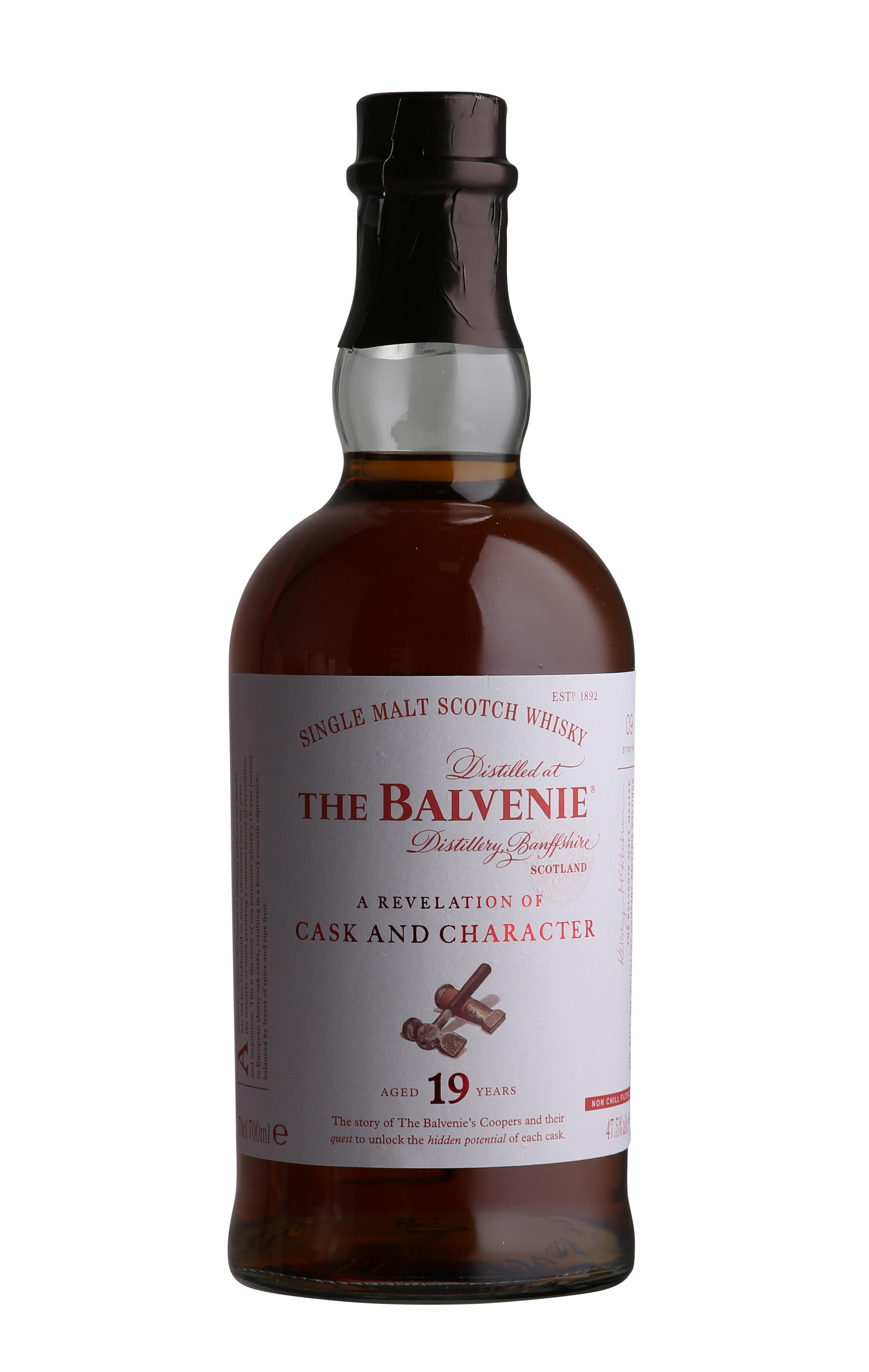 Balvenie, 19-Year-Old, Cask and Character, Speyside, Single Malt Scotch Whisky (47.5%) bottle