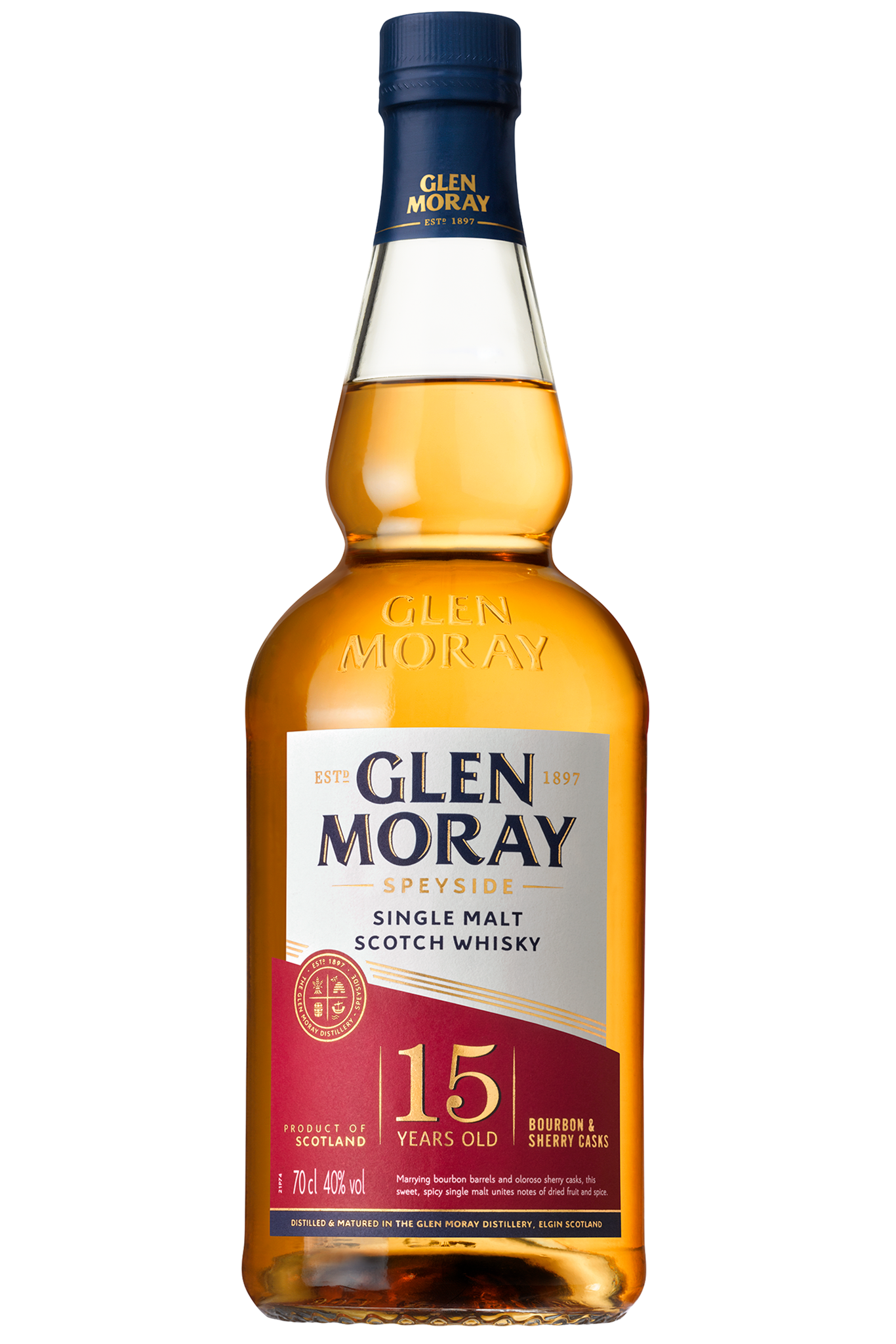 Glen Moray, 15-Year-Old, Speyside, Single Malt Scotch Whisky (40%) bottle