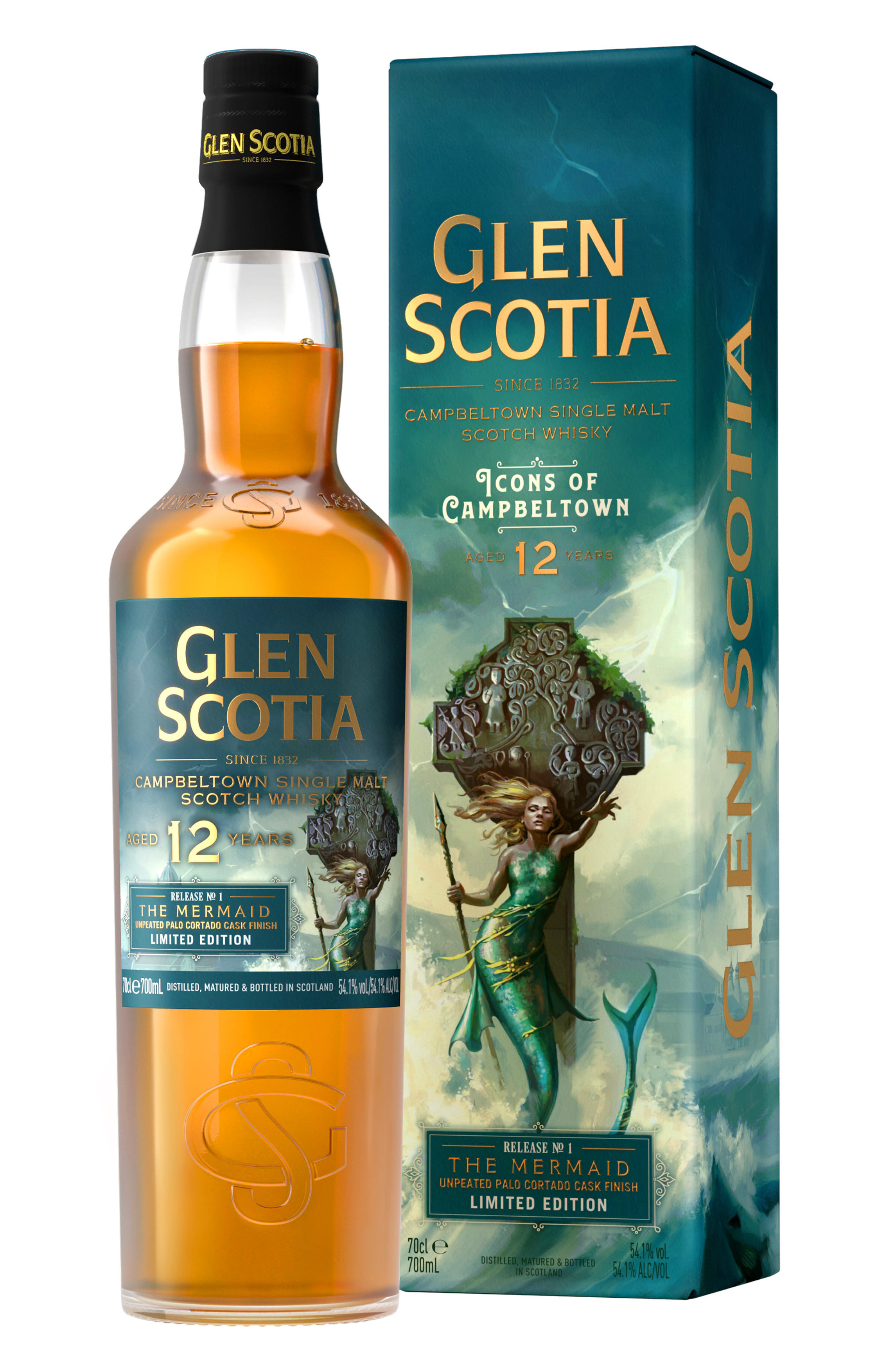 Glen Scotia, The Mermaid, 12-Year-Old, Campbeltown, Single Malt Scotch Whisky (54.1%)