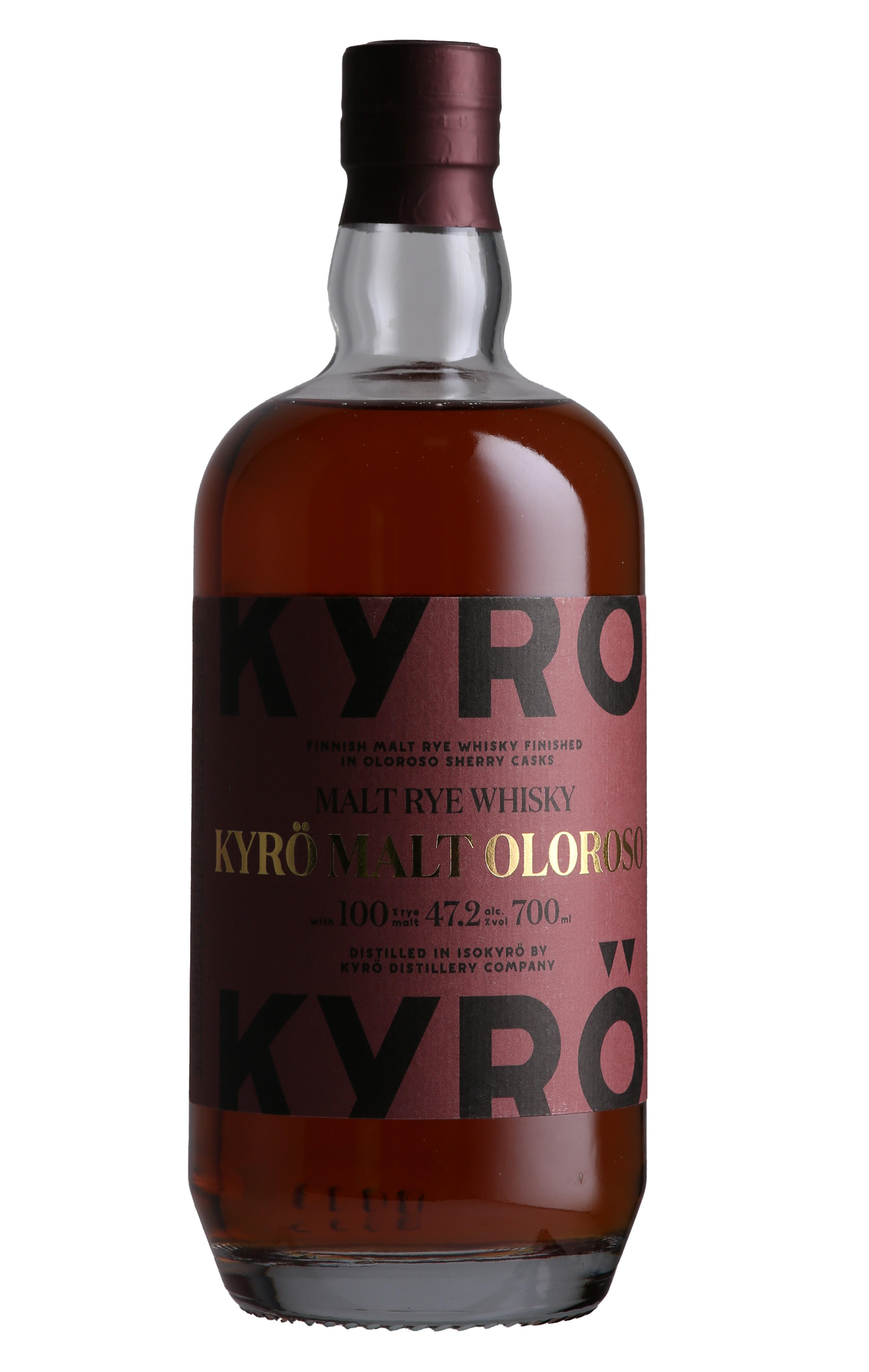 Kyrö, Malt Oloroso, Rye Whisky, Finland (47.2%) bottle