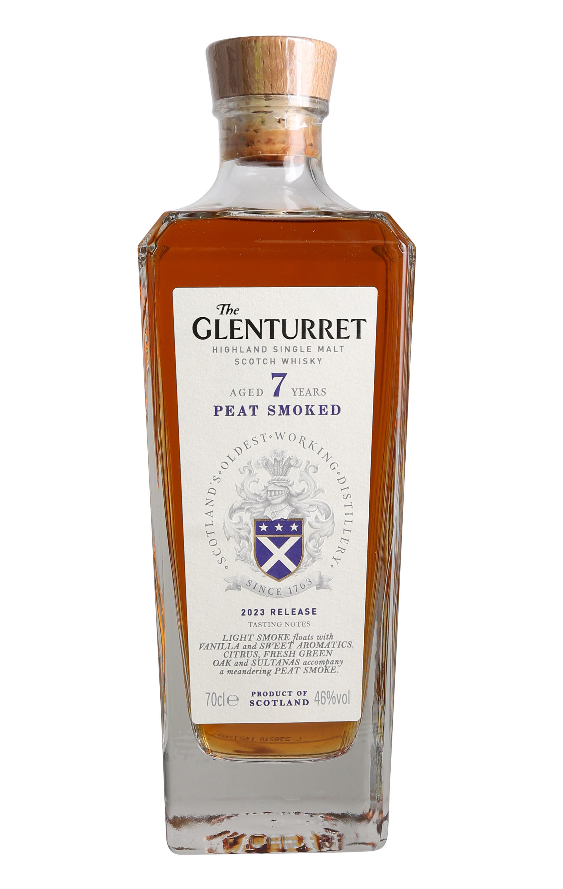 The Glenturret, Peat Smoked, 7-Year-Old, 2023 Release, Highland, Single Malt Scotch Whisky (46%)