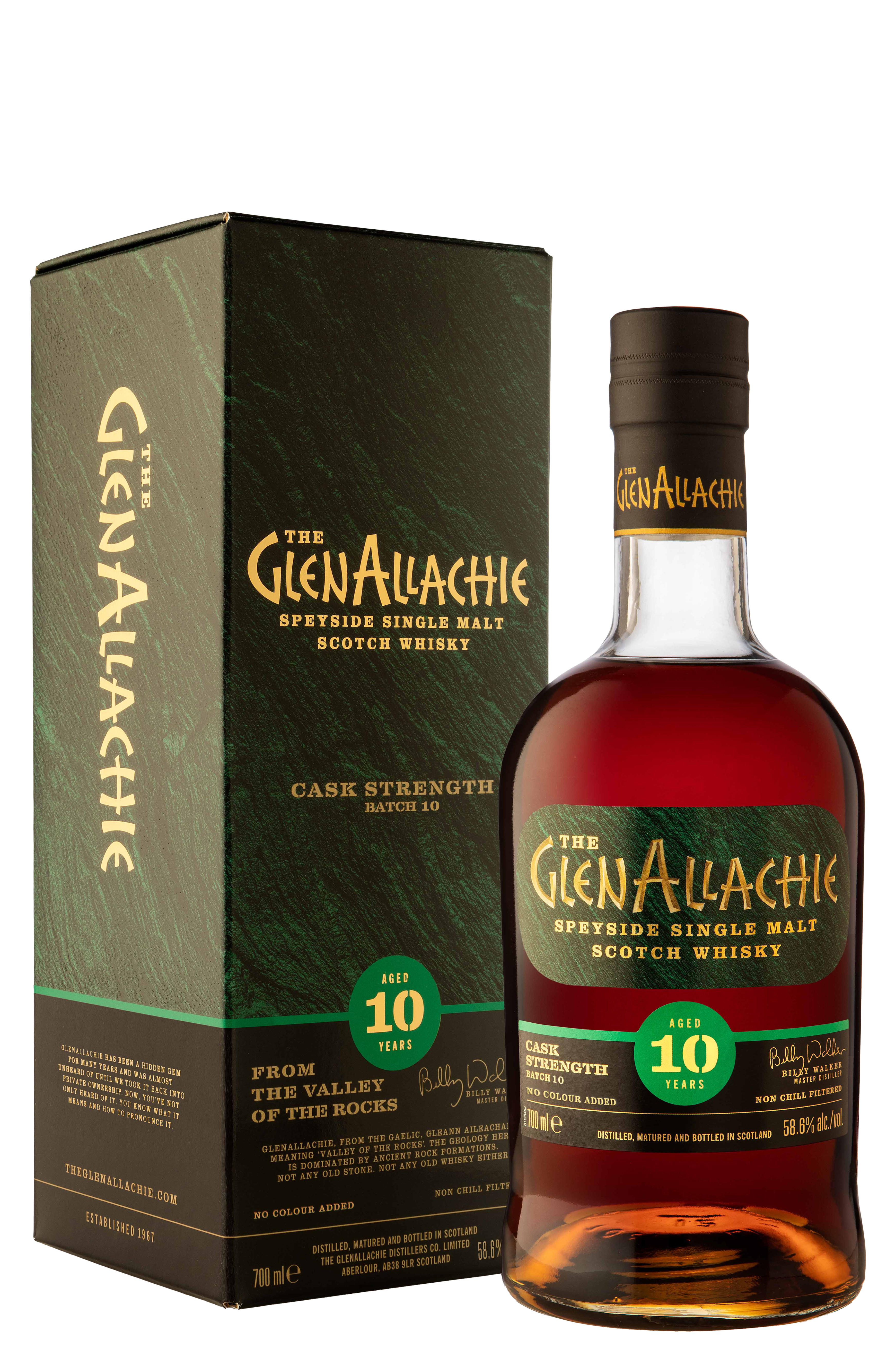 Glenallachie, 10-Year-Old, Cask Strength, Batch 10, Speyside, Single Malt Scotch Whisky (58.6%) bottle