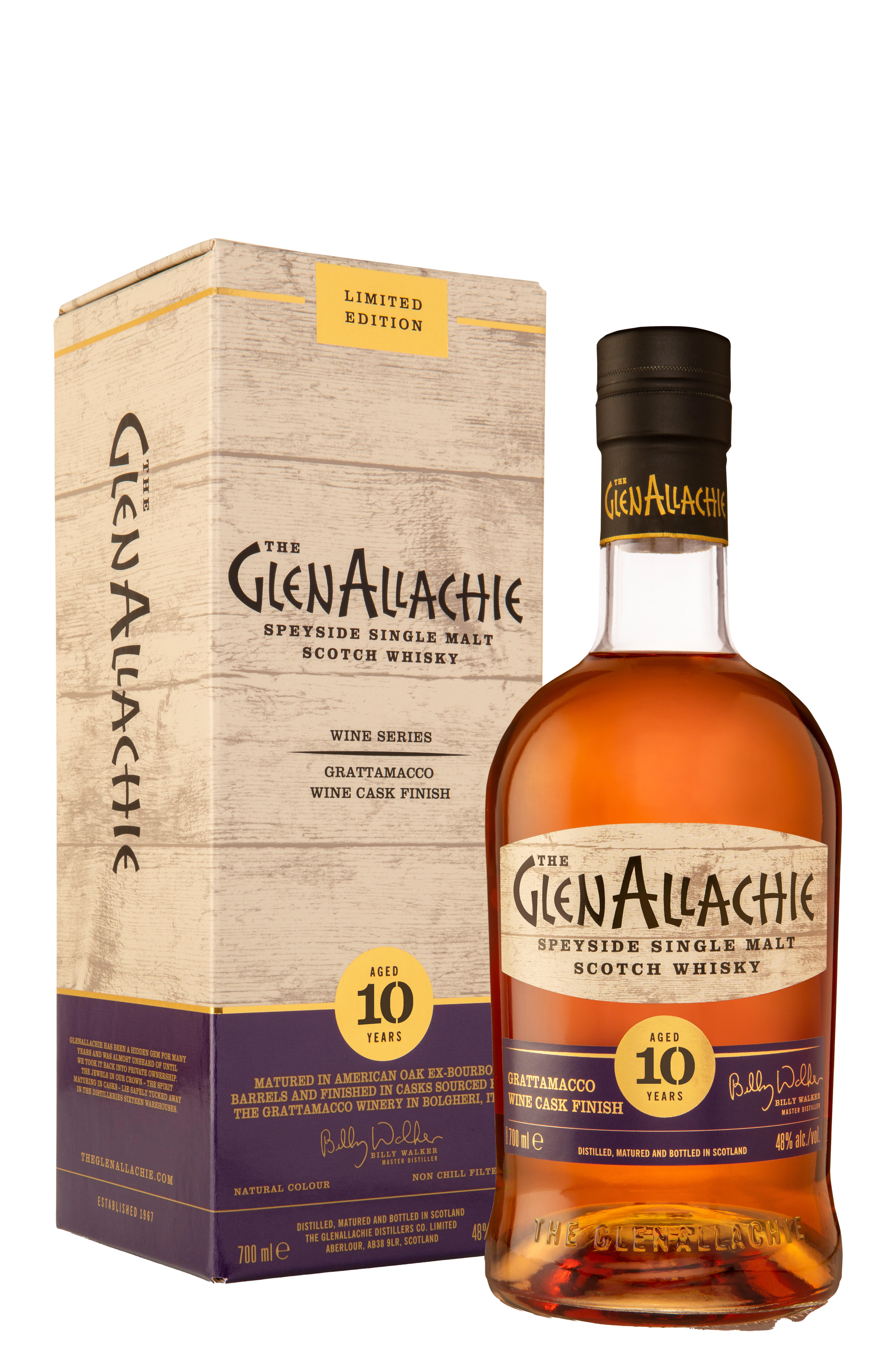 The Glenallachie, Grattamacco Wine Finish, 10-Year-Old, Speyside, Single Malt Scotch Whisky (48%)