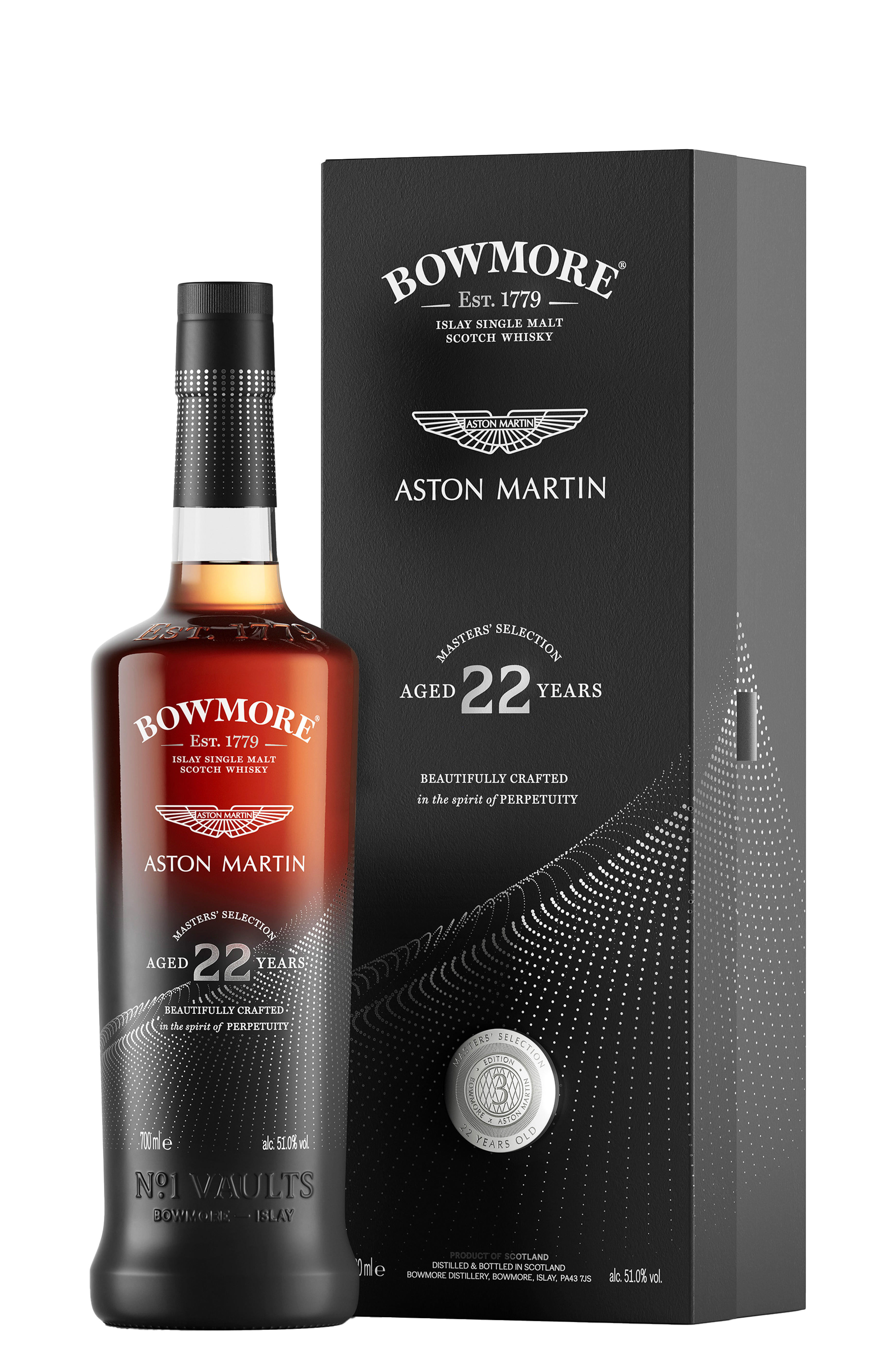 Bowmore, Aston Martin Masters' Selection, 22-Year-Old, 2023 Release, Islay Single Malt Scotch Whisky (51%) bottle