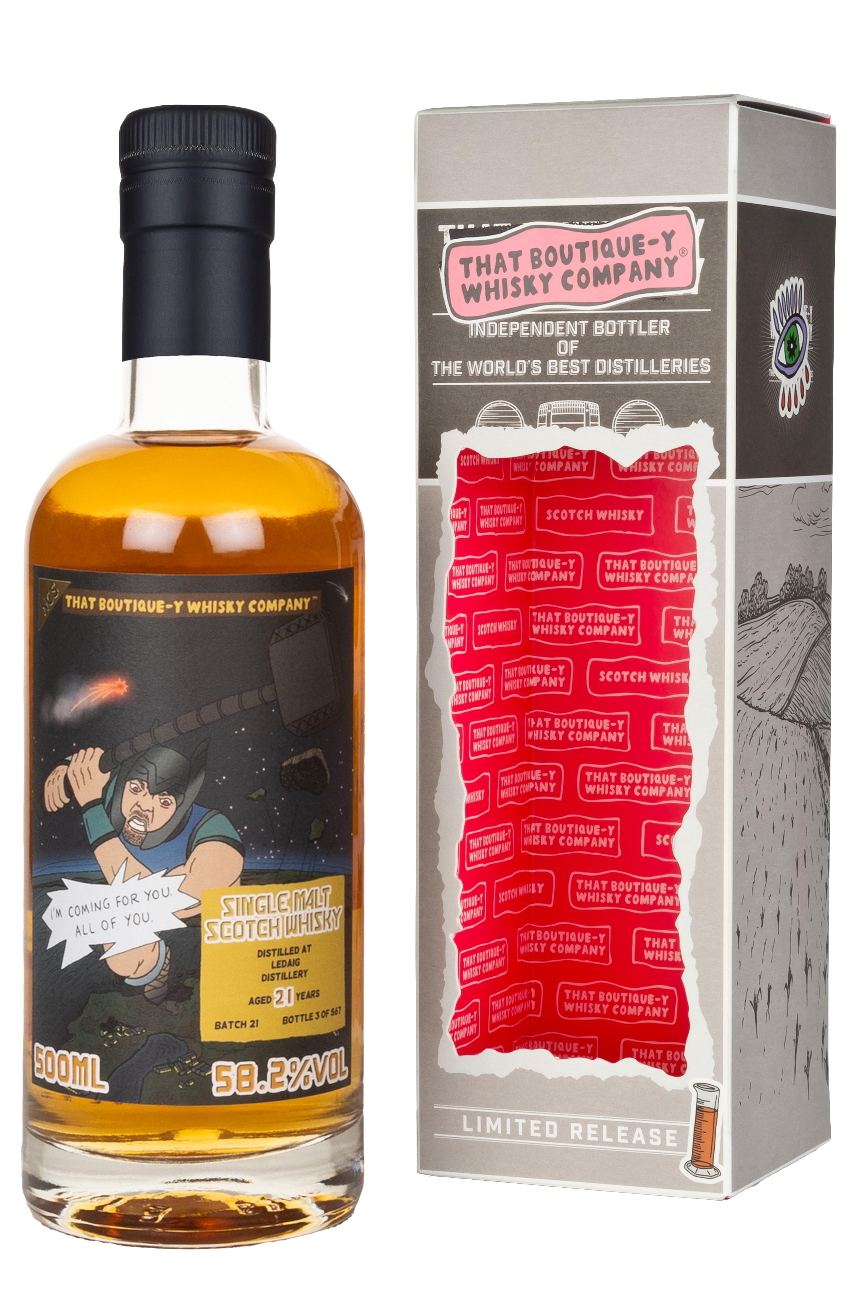 That Boutique-y Whisky Co., Ledaig, Batch No. 21, 21-Year-Old, Island, Single Malt Scotch Whisky (58.2%) bottle