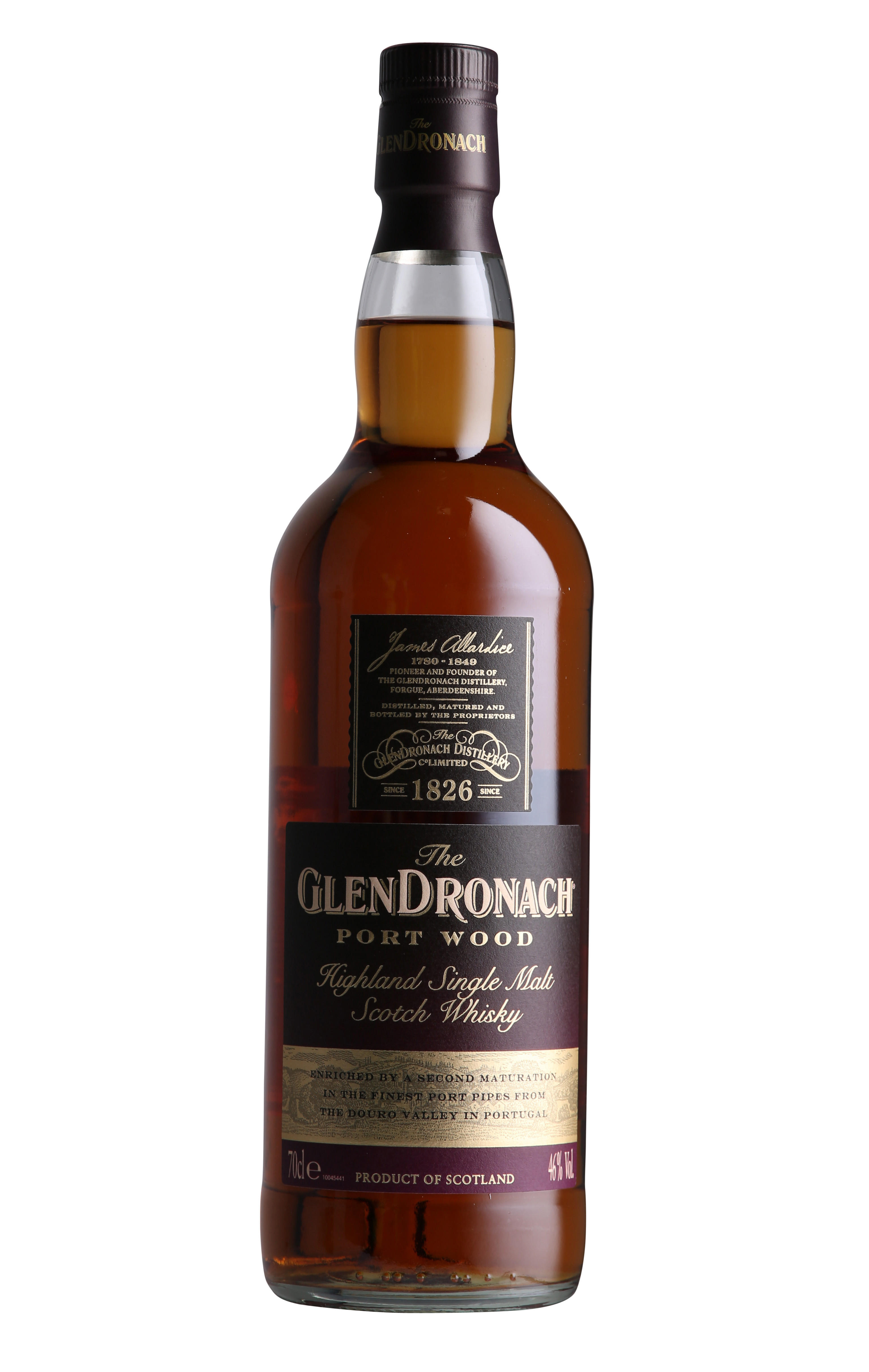 Glendronach, Port Wood, Highland, Single Malt Scotch Whisky (46%) bottle