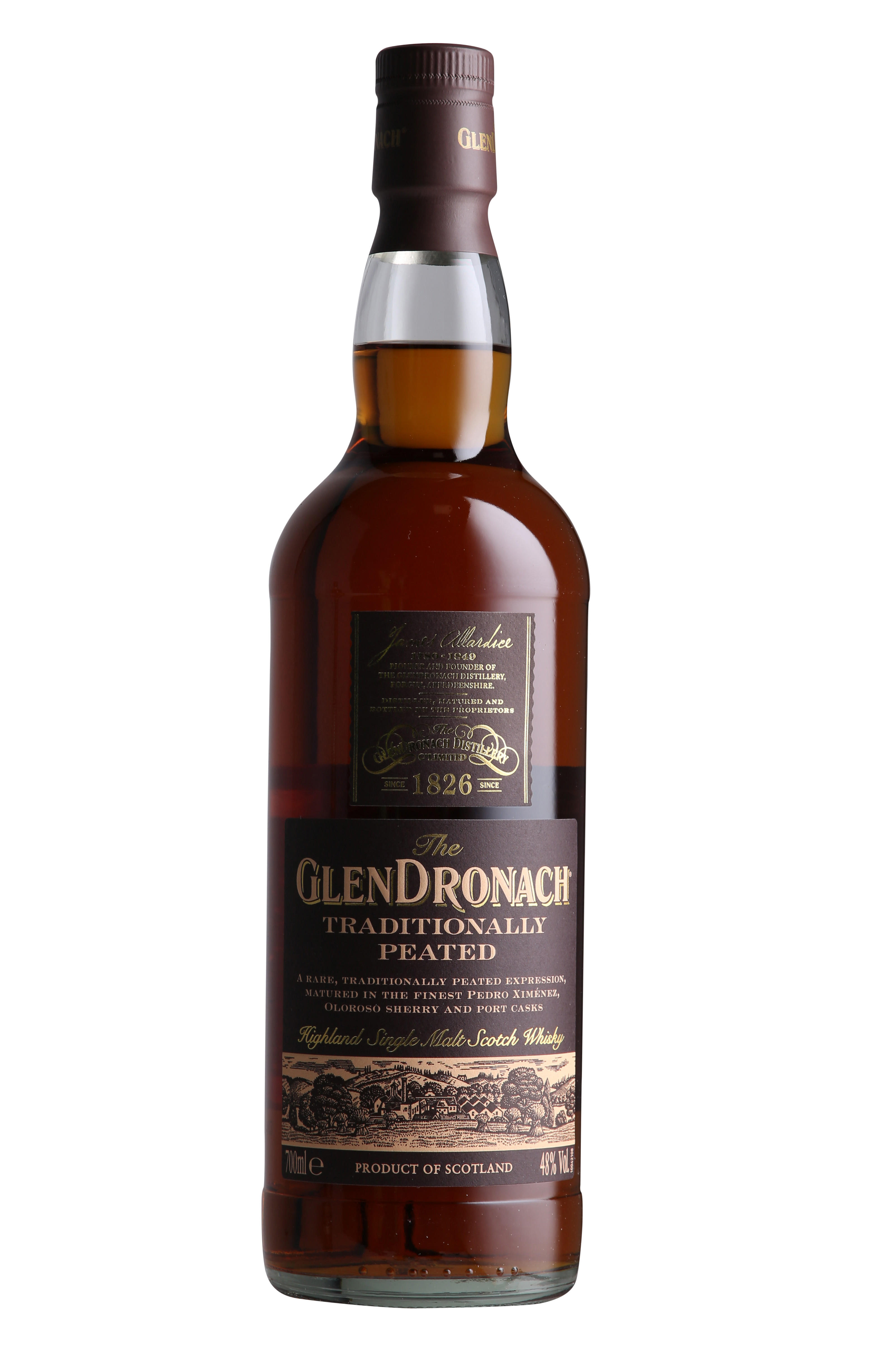 Glendronach, Traditionally Peated, Highland, Single Malt Scotch Whisky (48%)