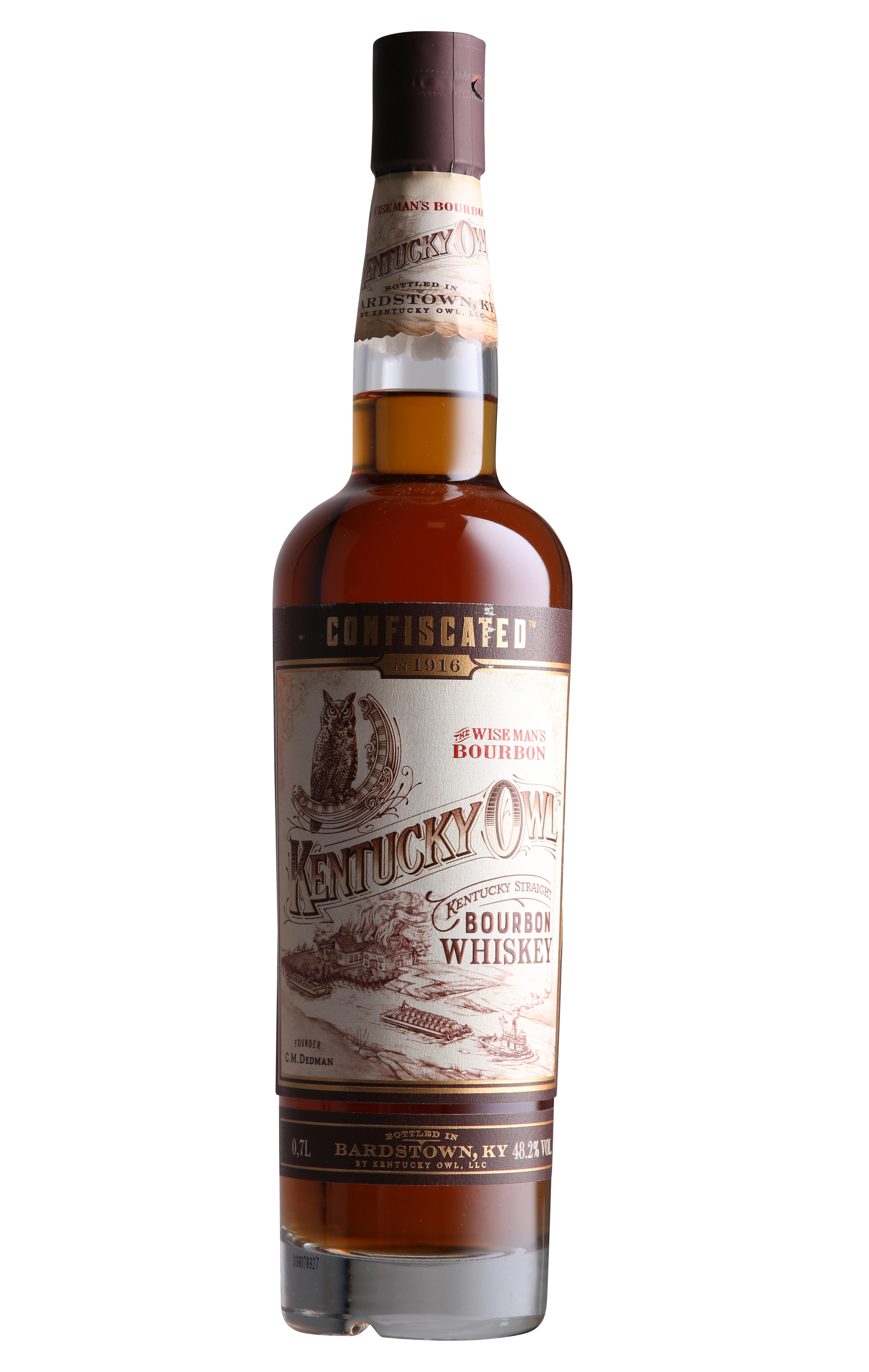 Kentucky Owl, Confiscated, Straight Bourbon Whiskey, USA (48.2%) bottle
