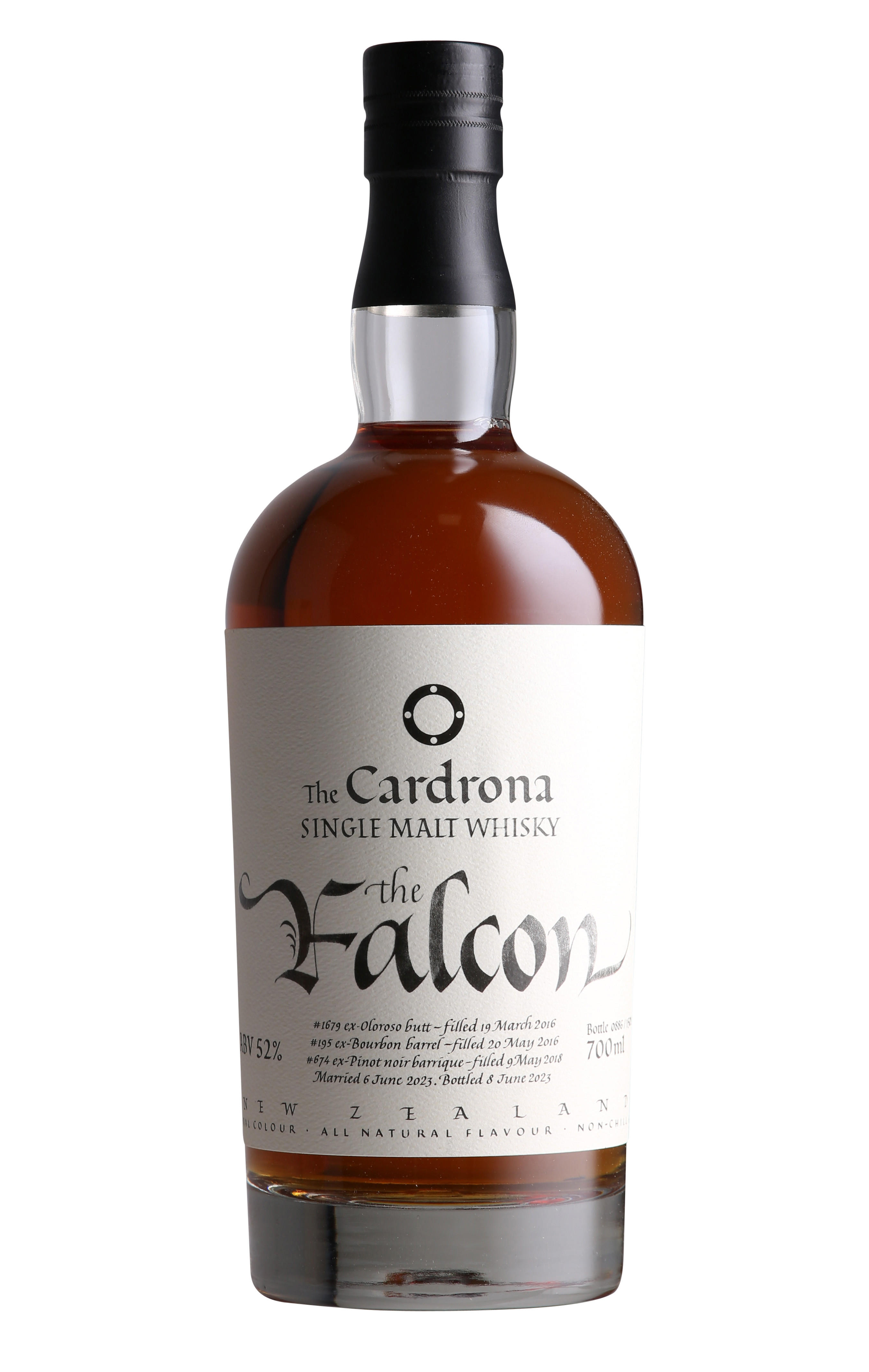 Cardrona, The Falcon, Single Malt Whisky, New Zealand (52%) bottle
