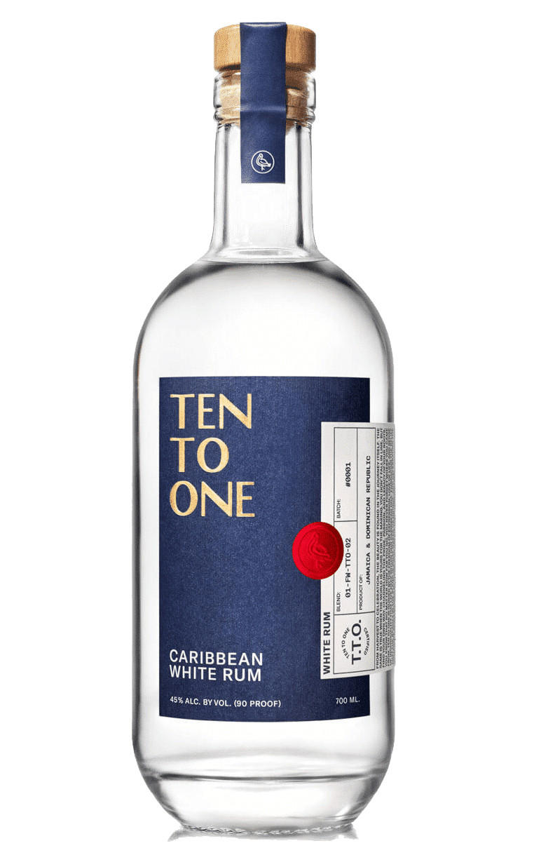 Ten to One, Caribbean White Rum, Jamaica and Dominican Republic (45%) bottle