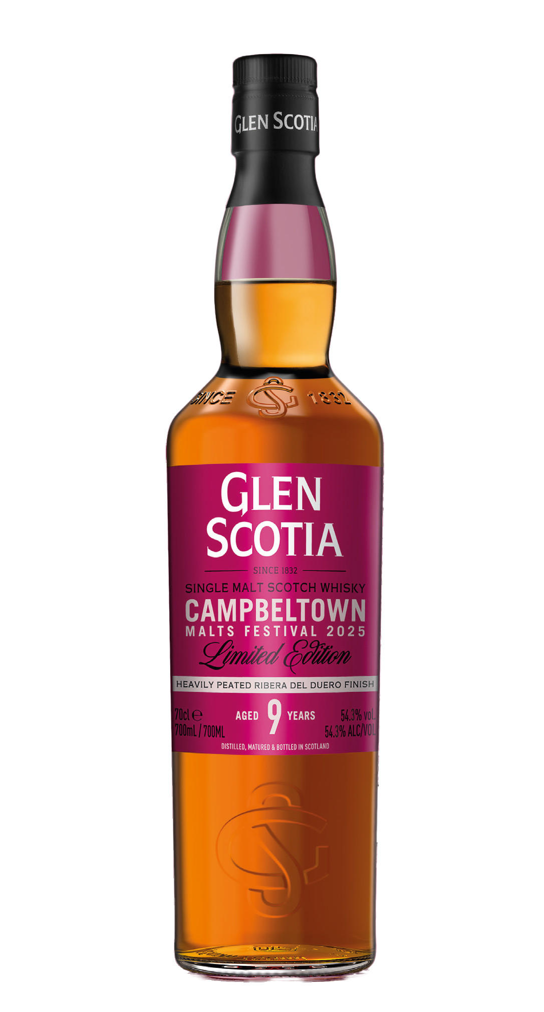 Glen Scotia, Festival 2025 Limited Edition, Heavily Peated Ribera del Duero Cask, 9-Year-Old, Campbeltown, Single Malt Scotch Whisky (54.3%)