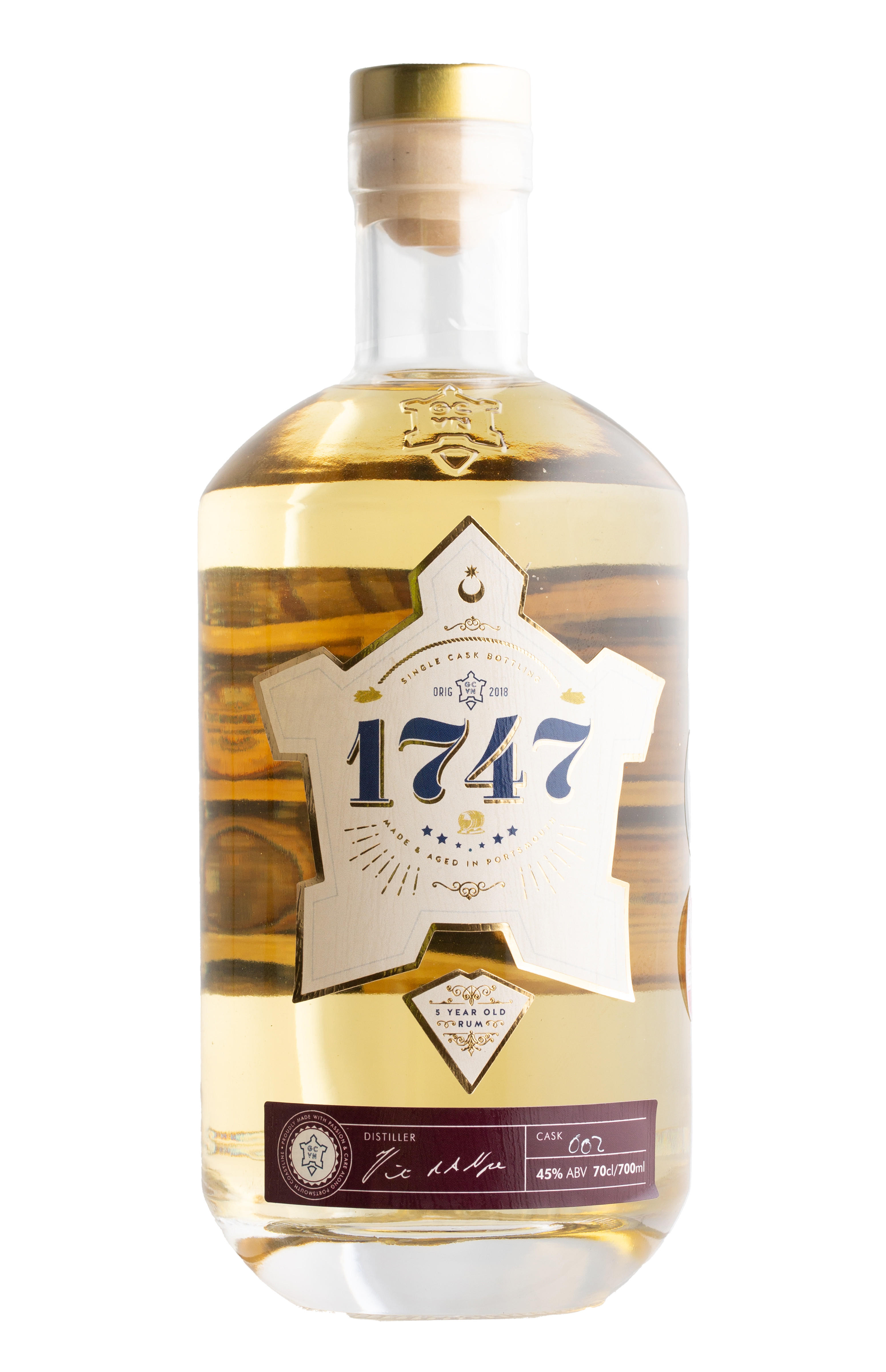 The Portsmouth Distillery, 1747, 5-Year-Old Rum, England (45%) bottle