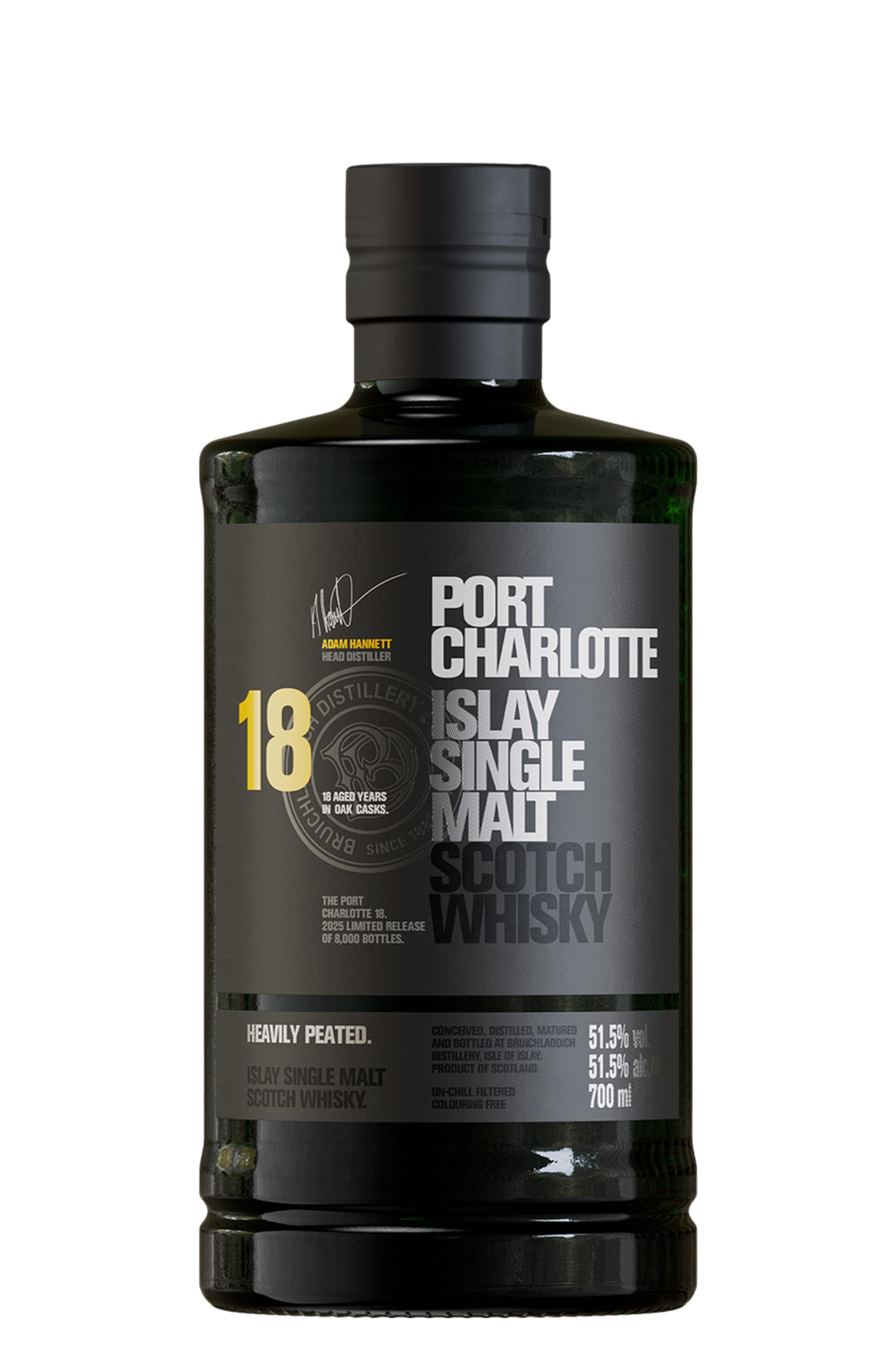 Port Charlotte, 18-Year-Old, 2025 Release, Islay, Single Malt Scotch Whisky (51.5%) bottle