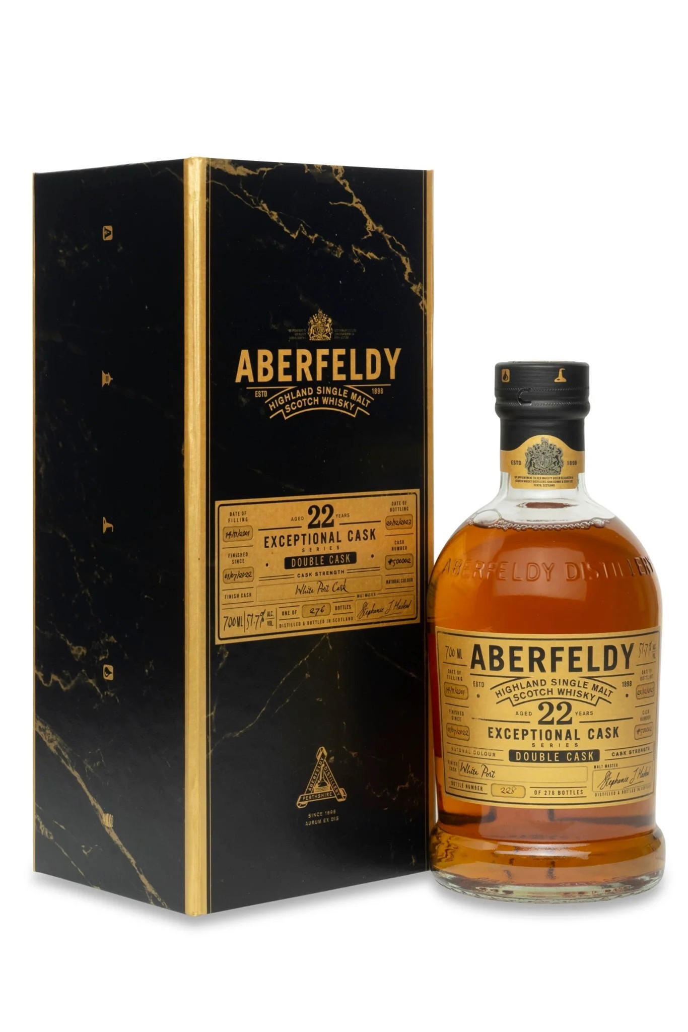Aberfeldy, Exceptional Cask, White Port Finish, 22-Year-old, Highland, Single Malt Scotch Whisky (51.7%) bottle