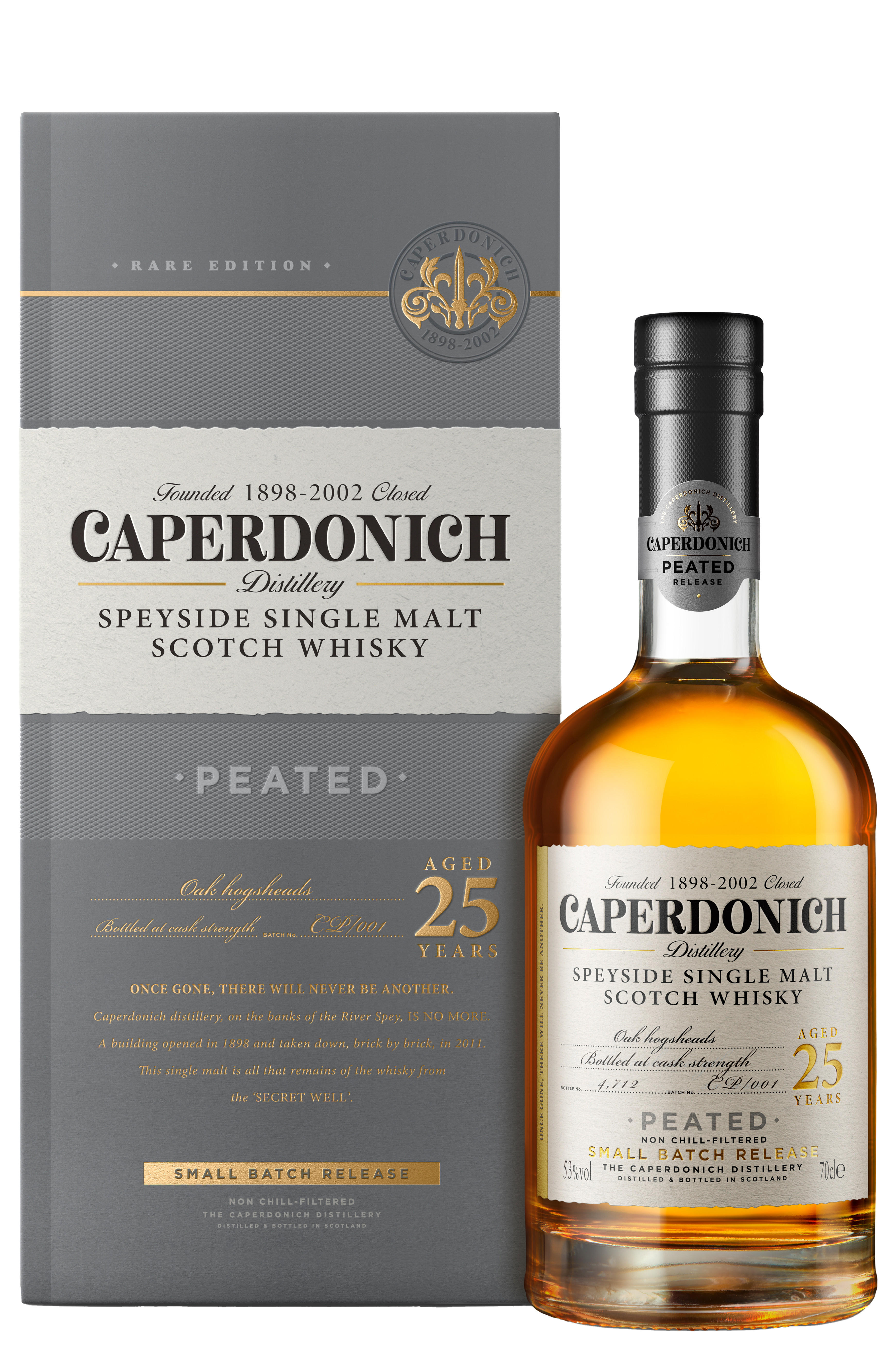 Caperdonich, 25-year-old, Peated, Speyside, Single Malt Scotch Whisky (50.6%) bottle