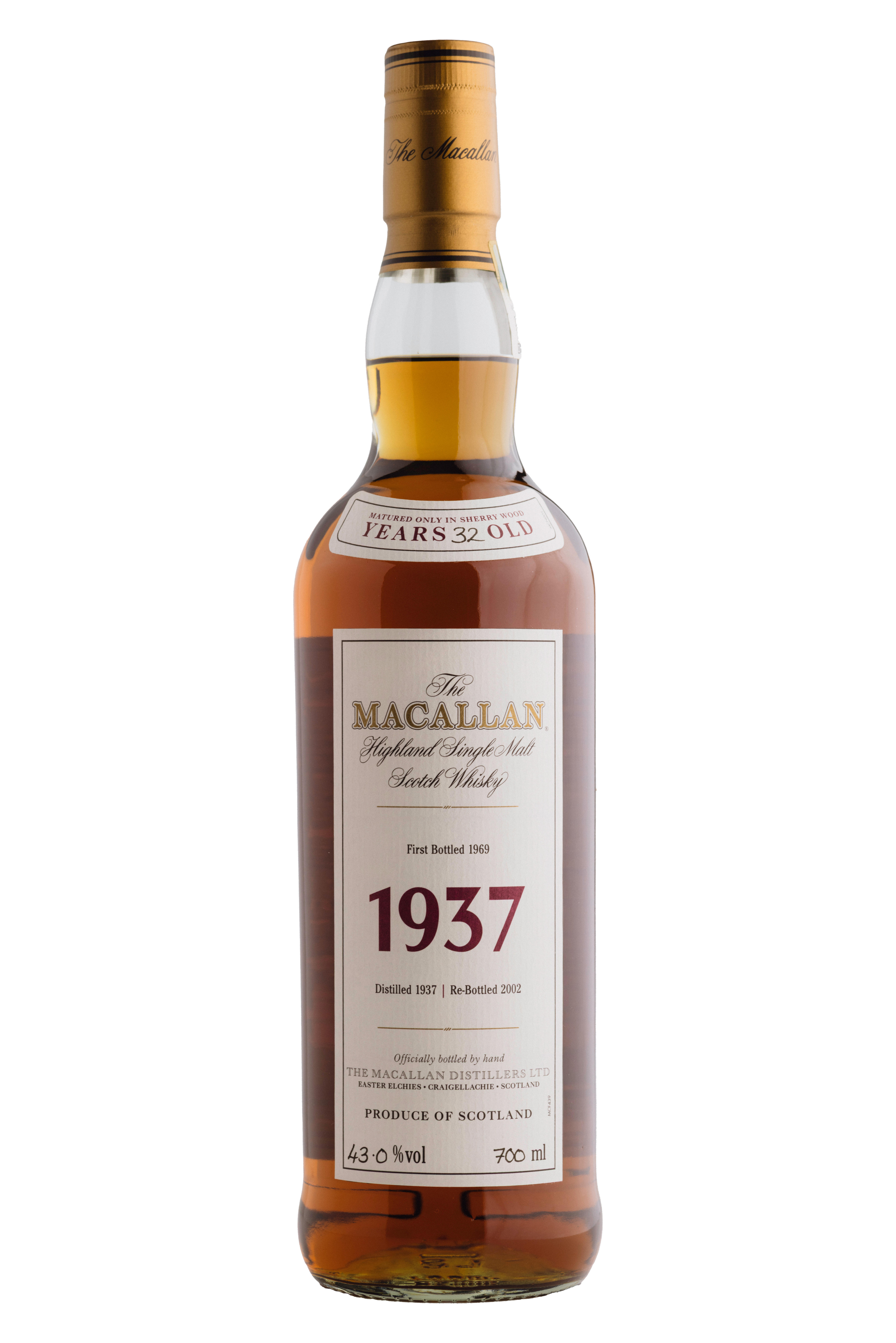 1937 The Macallan, Fine & Rare Collection, 32-Year-Old, Speyside, Single Malt Scotch Whisky (43%) bottle