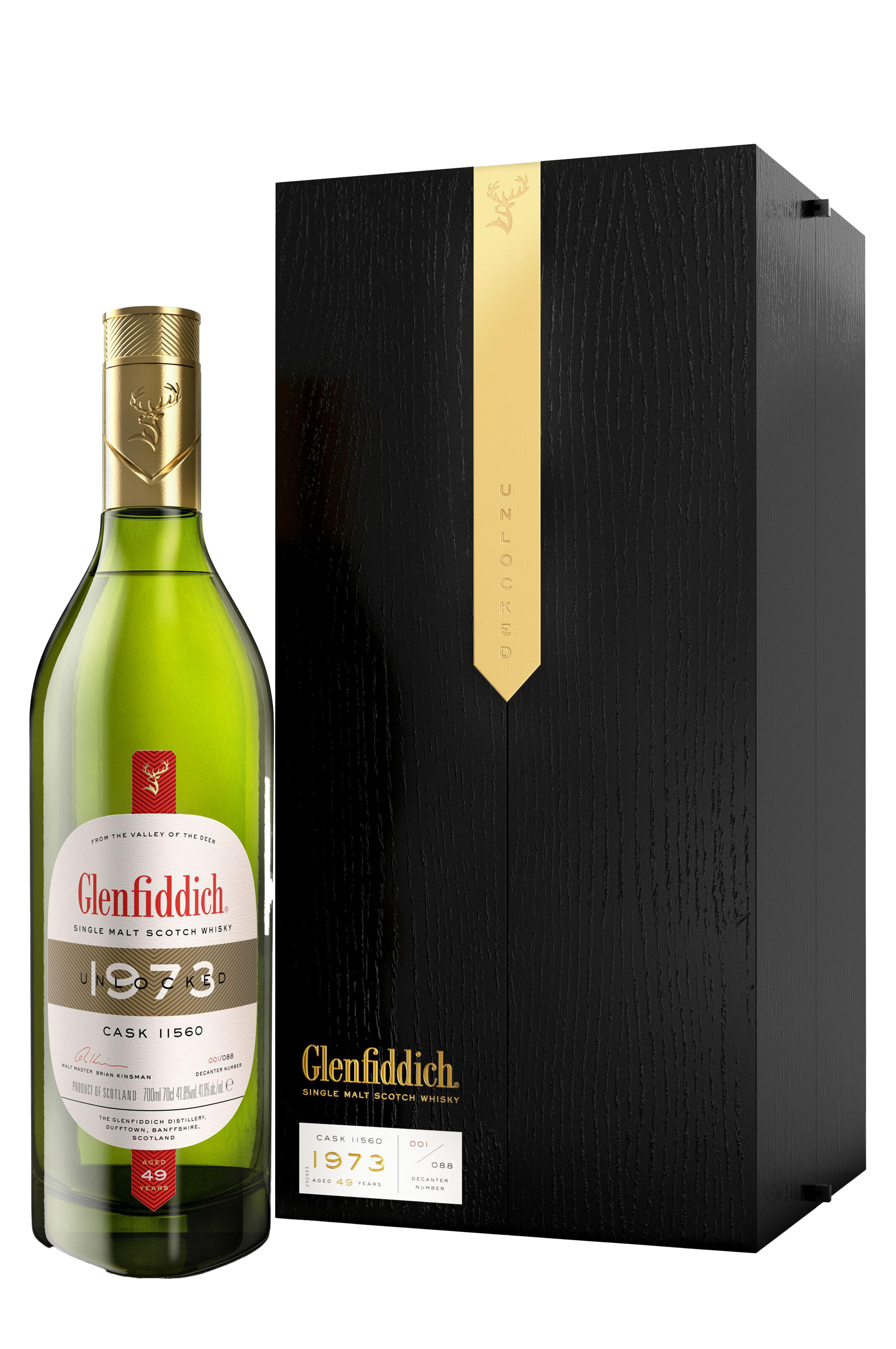 1973 Glenfiddich, Archive Collection, Cask Ref. 11560, 49-Year-Old, Speyside, Single Malt Scotch Whisky (42.9%) bottle