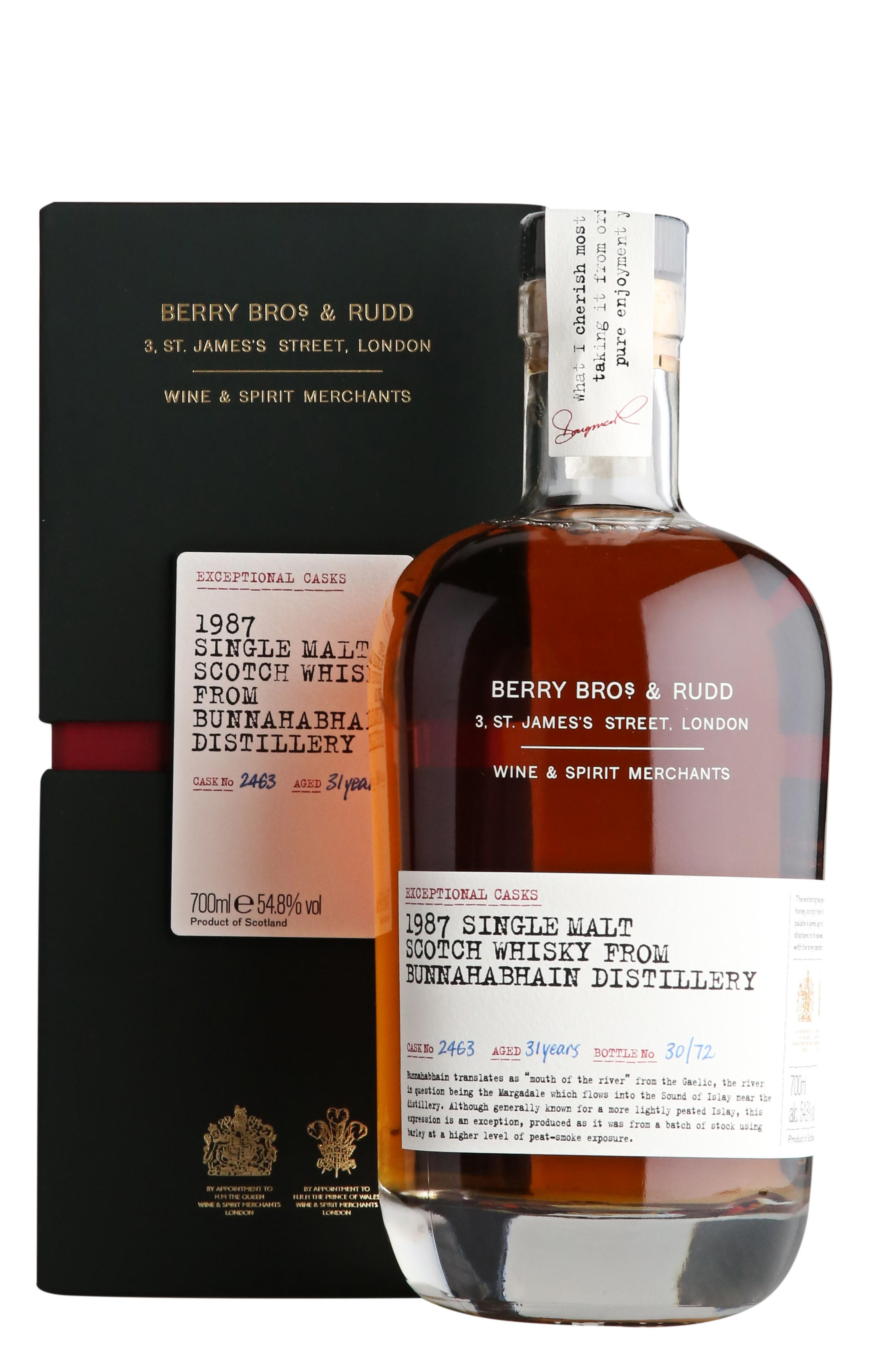 1987 Bunnahabhain, Cask No. 2463, Single Malt Scotch Whisky (50.8%)