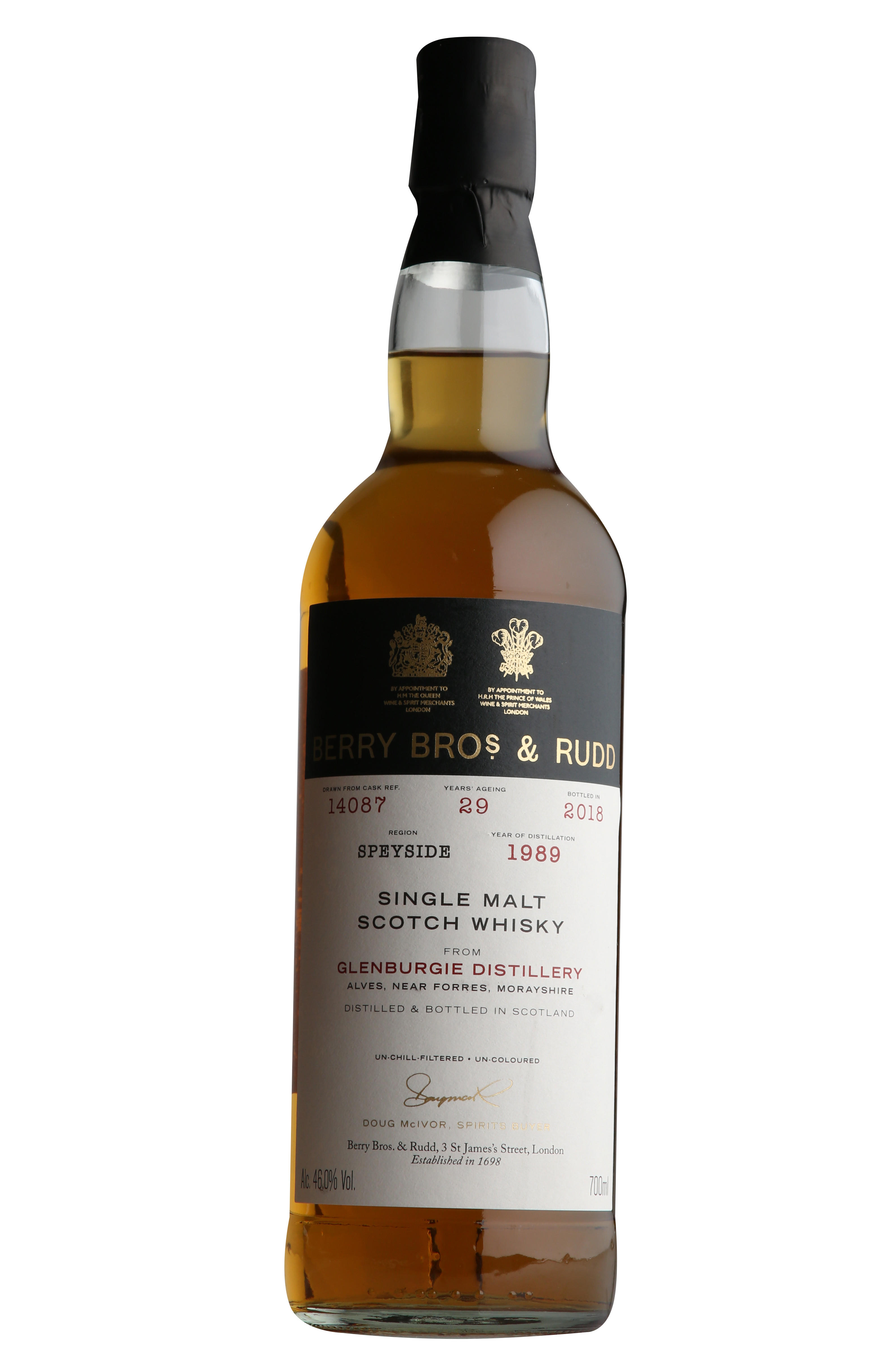 1989 Berry Bros. & Rudd Glenburgie, Cask Ref. 14087, Speyside, Single Malt Scotch Whisky (46%) bottle
