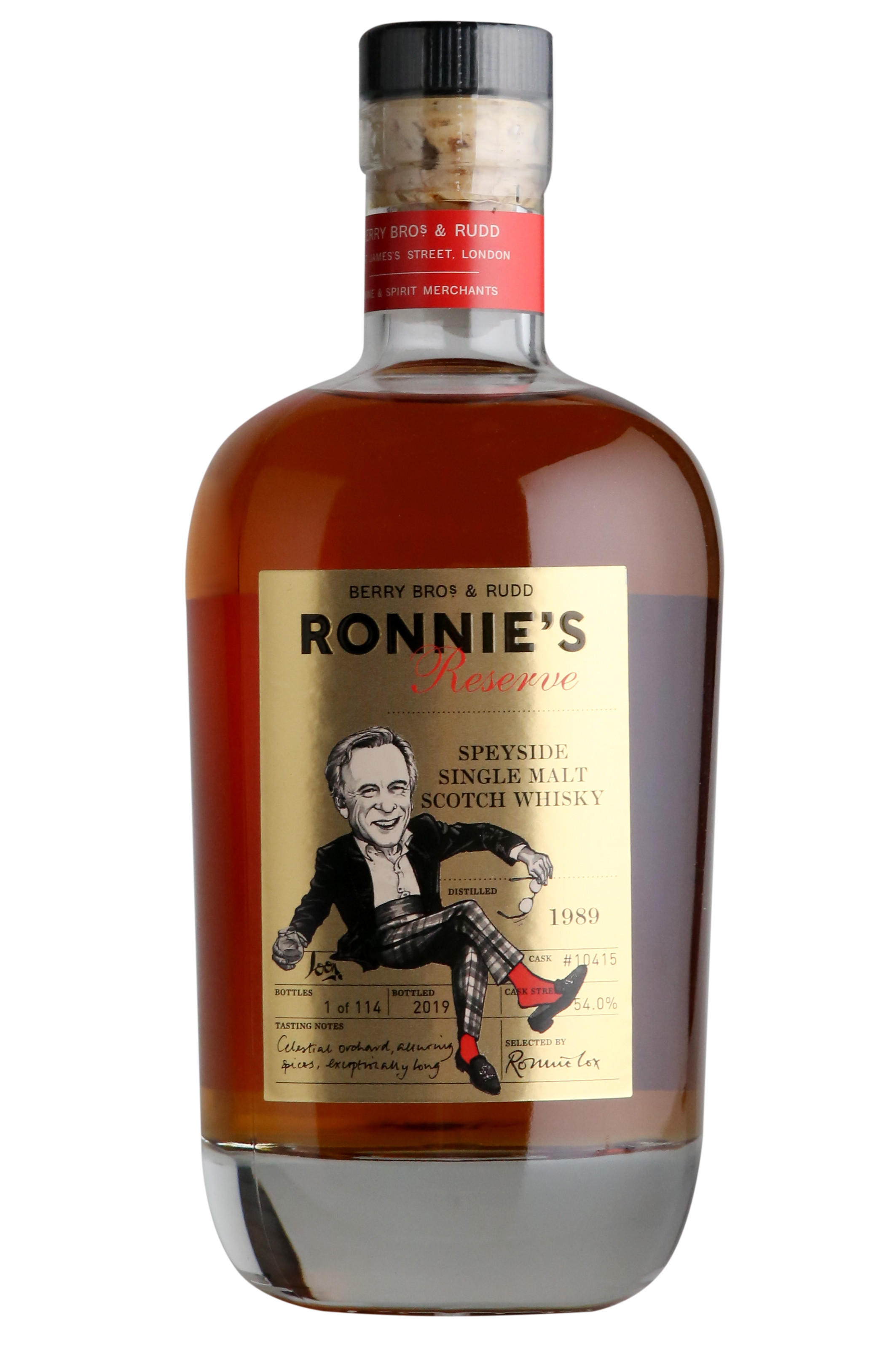 1989 Ronnie's Reserve, Cask Ref. 10415, Speyside, Single Malt Scotch Whisky (54%)