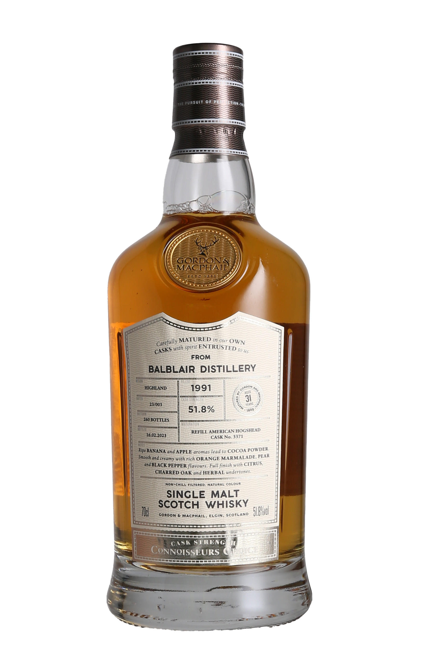 1991 Balblair, Connoisseur's Choice, Cask Ref. 3371, 31-Year-Old, Highland, Single Malt Scotch Whisky (51.8%)