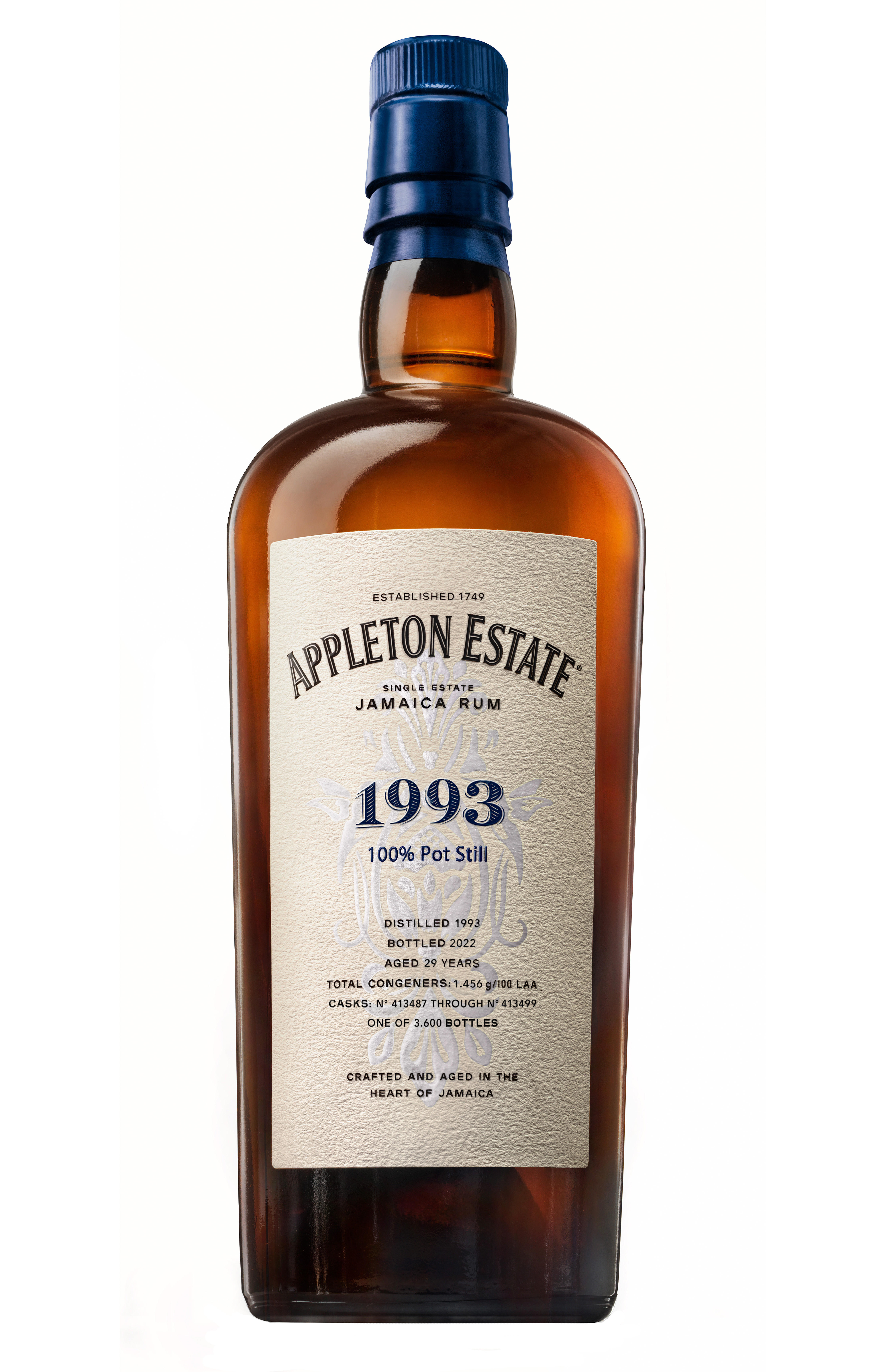 1993 Appleton Estate, 100% Pot Still Hearts Collection, Cask Ref. 413487 to 413499, 29-Year-Old, Rum, Jamaica (63%)