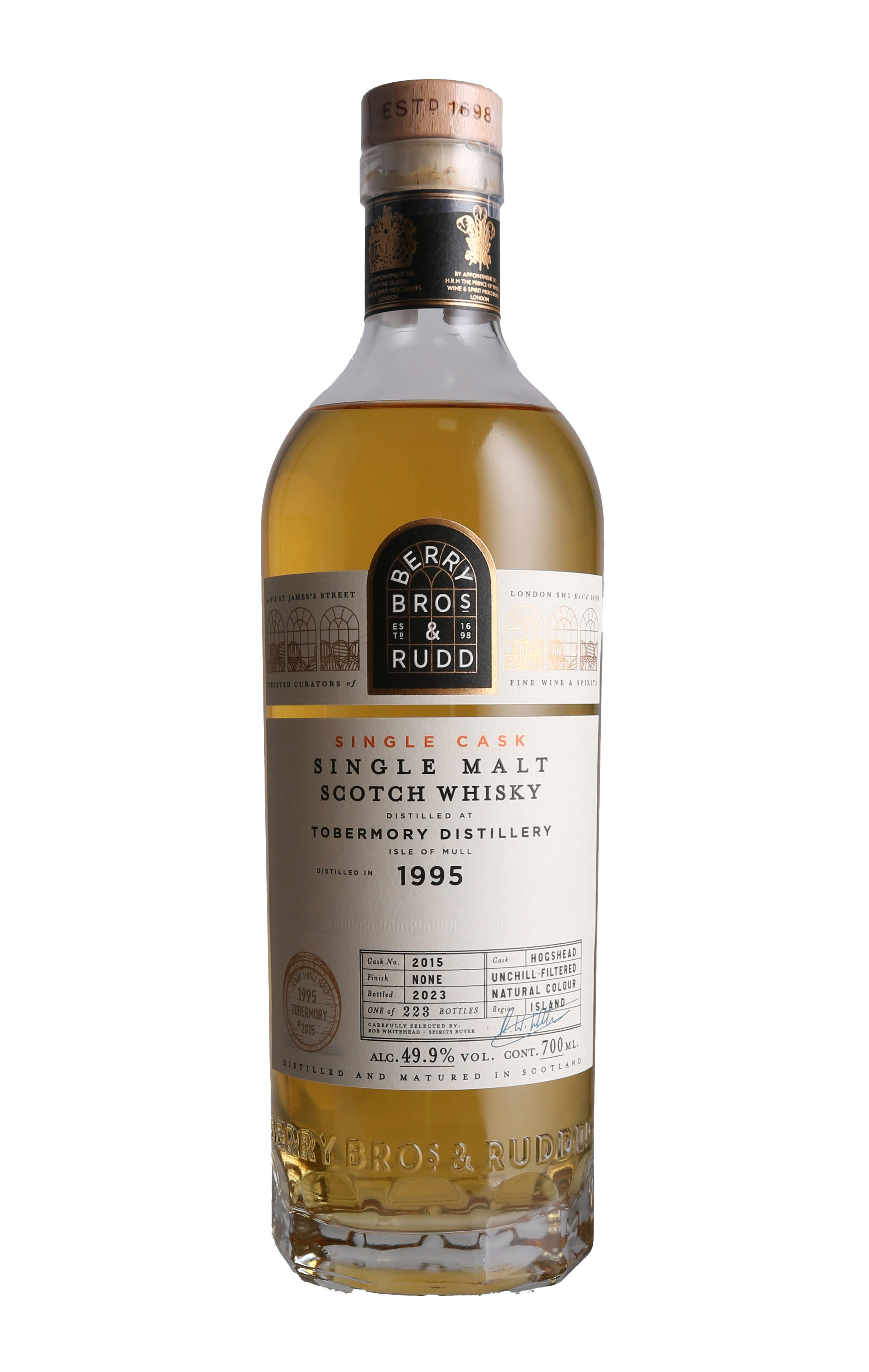 1995 Berry Bros. & Rudd Tobermory, Cask Ref. 2015, Island, Single Malt Scotch Whisky (49.9%) bottle