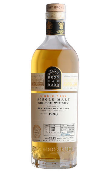 1998 Berry Bros. & Rudd Ben Nevis, Cask No. 1378, Single Malt Scotch Whisky, Highlands (50.4%)