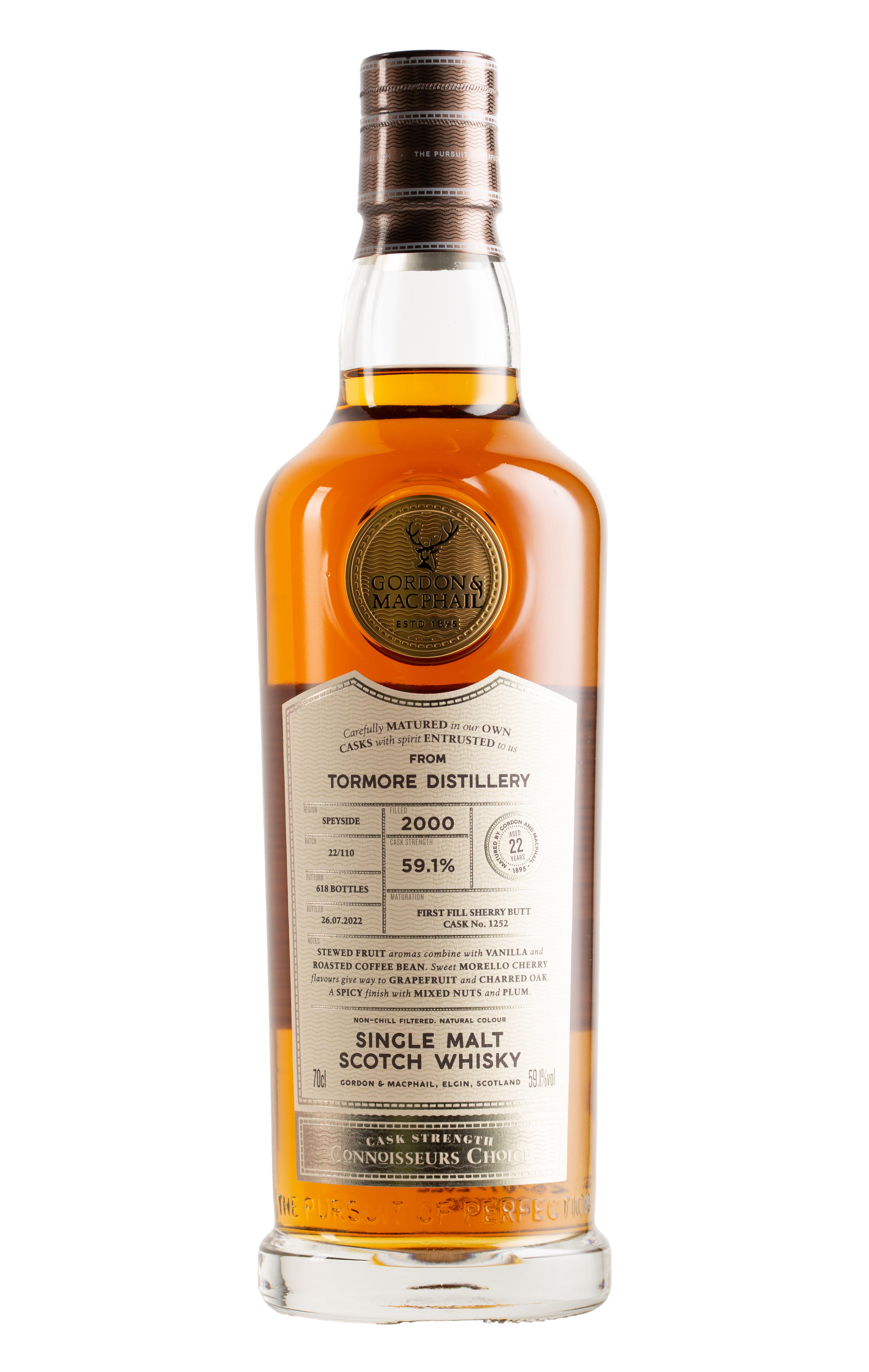 2000 Tormore, Gordon & Macphail Connoisseur's Choice, Cask Ref. 1252, 22-Year-Old, Speyside, Single Malt Scotch Whisky (59.1%) bottle
