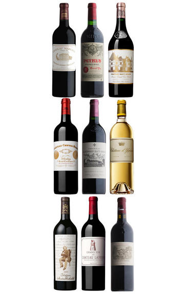 2003 Bordeaux Premier Cru (CB/HB/Laf/Lat/Mar/MisHB/Mou/Pet/Yq), Nine-Bottle Assortment Case