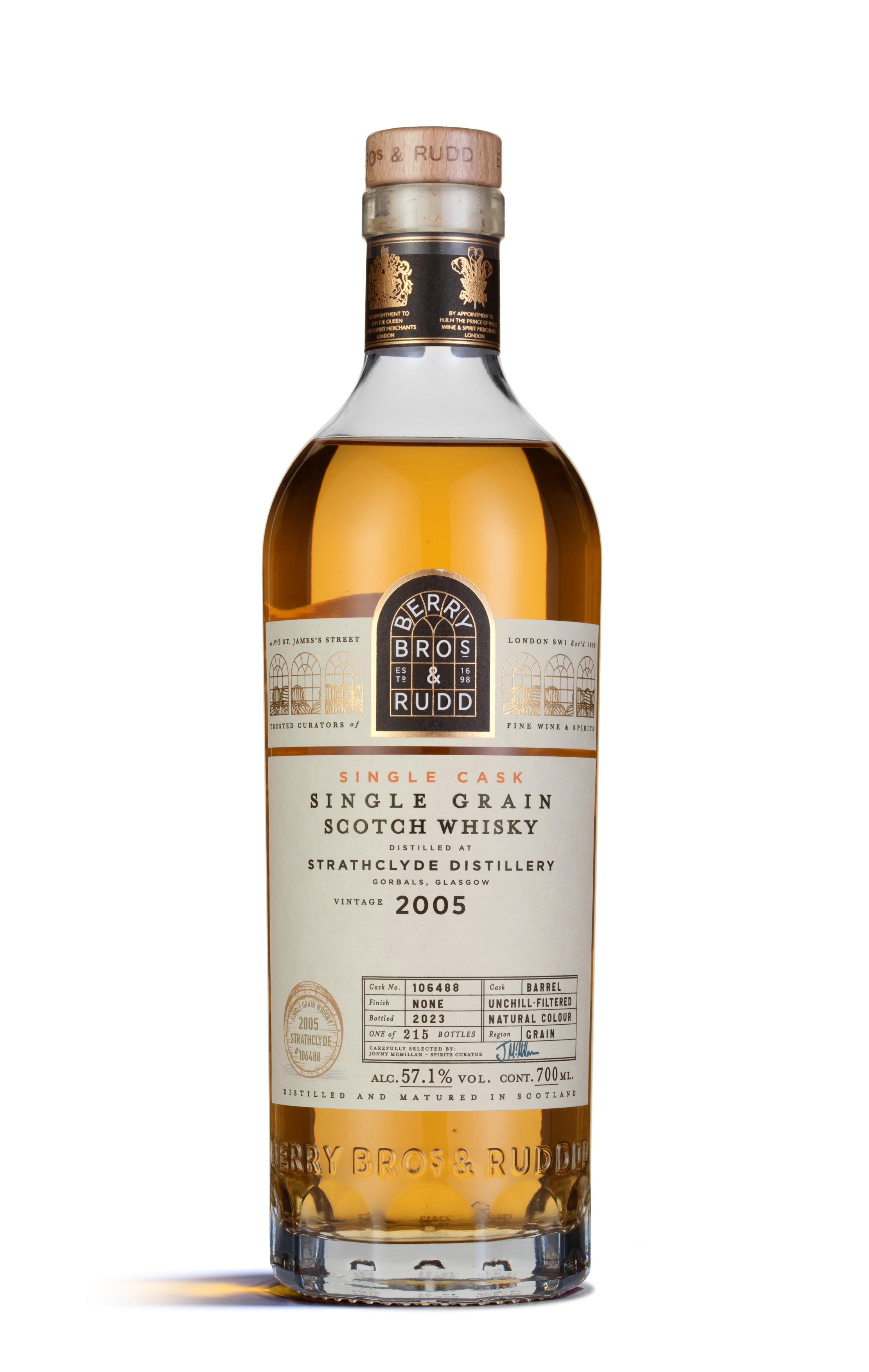 2005 Berry Bros. & Rudd Strathclyde, Cask Ref. 106488, Island, Single Grain Scotch Whisky (57.1%)