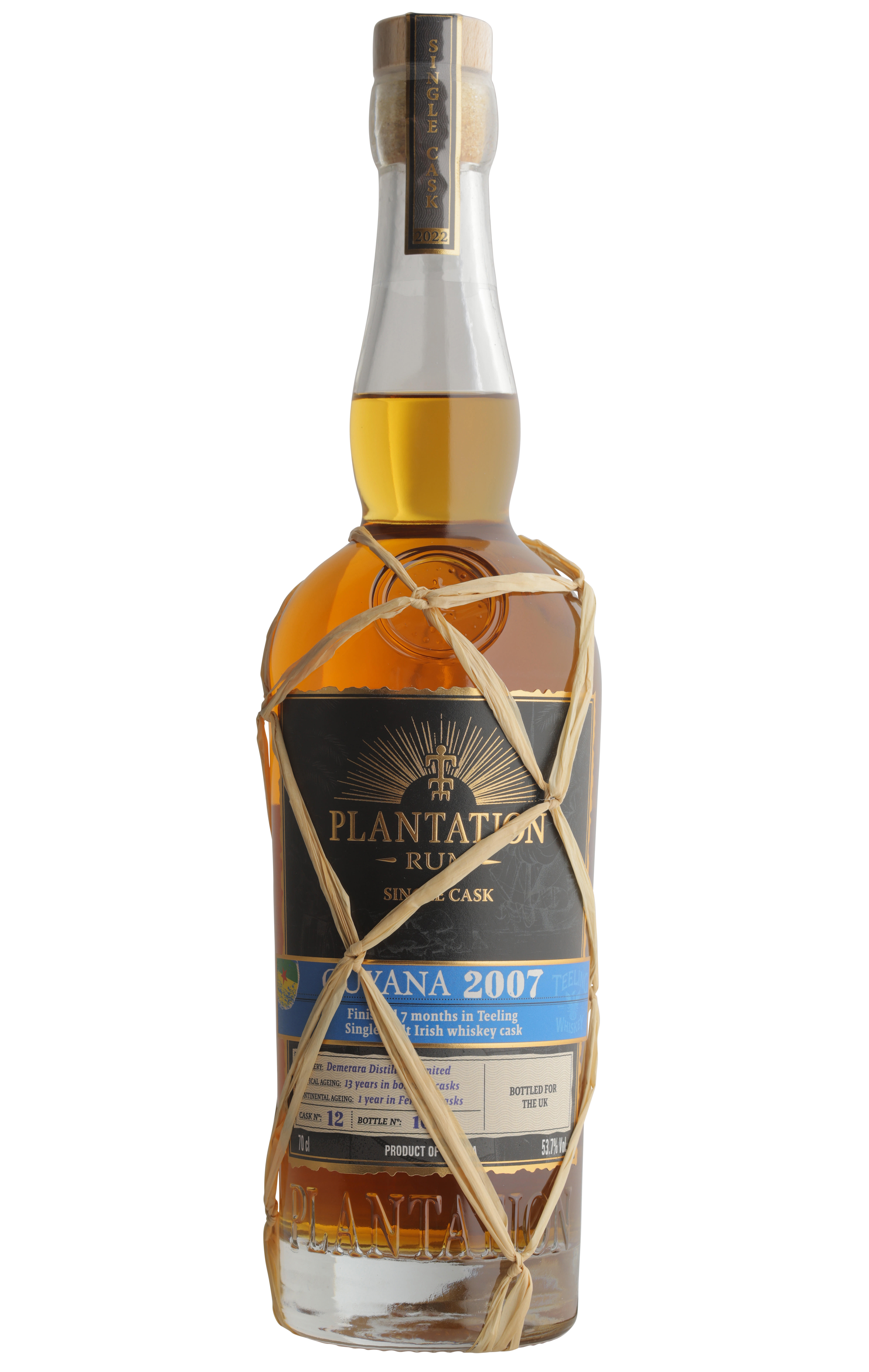 2007 Plantation, Single Cask 2022 Release, Teeling Whiskey Cask, Rum, Guyana (53.7%)