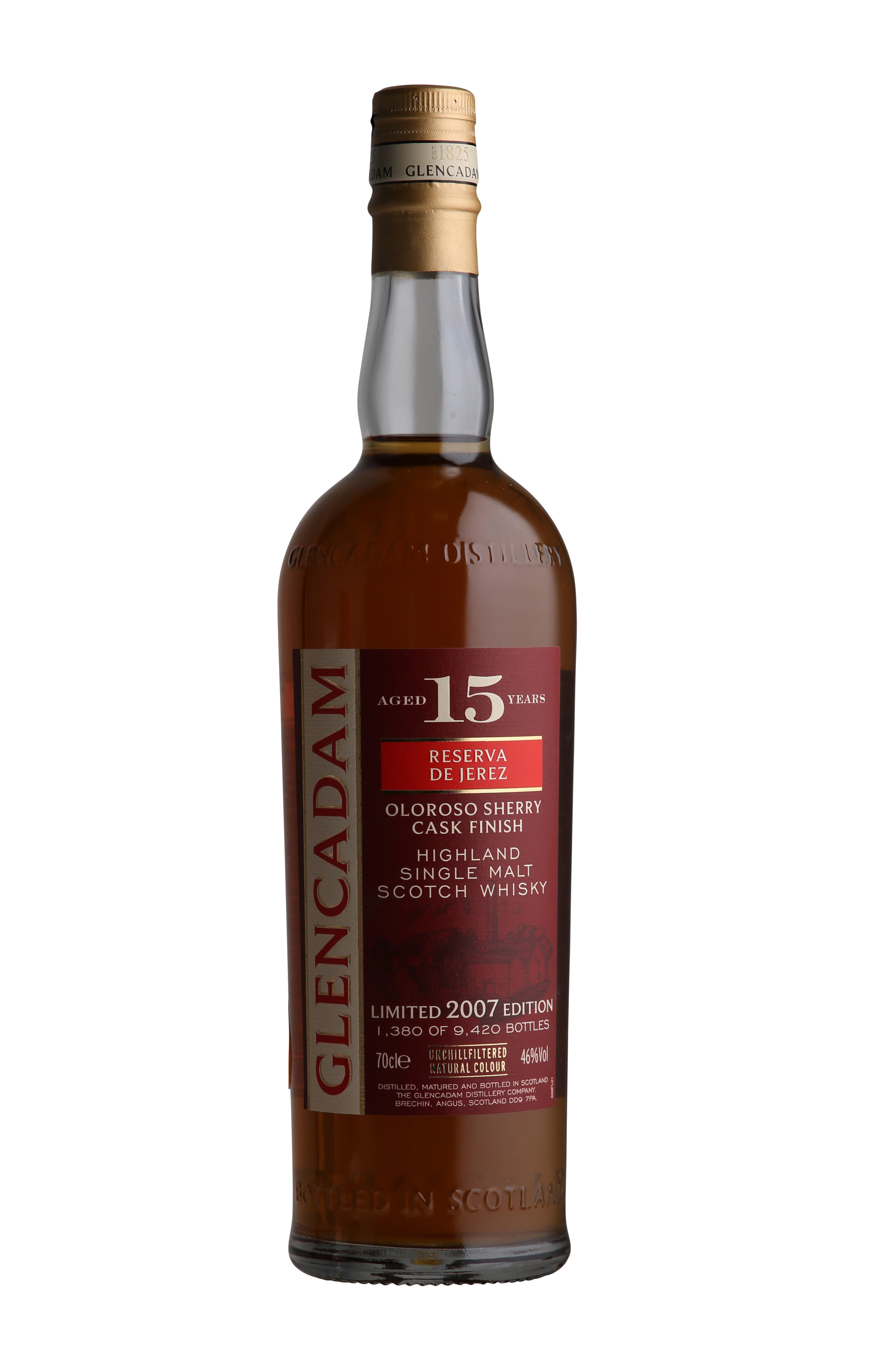 2007 Glencadam, Reserva de Jerez, Oloroso Sherry Cask Finish, 15-Year-Old, Highland, Single Malt Scotch Whisky (46%) bottle
