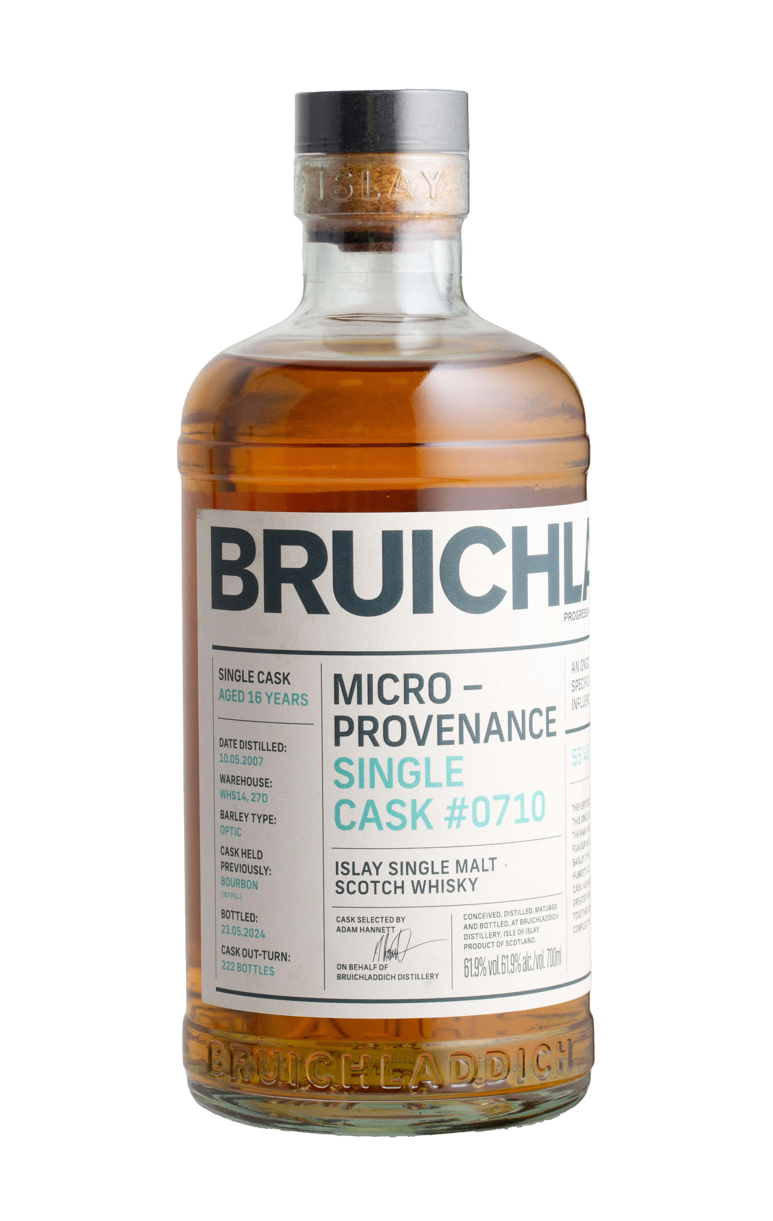 2007 Bruichladdich, Micro-Provenance, Single Cask No. 0710, 16-Year-Old, Islay, Single Malt Scotch Whisky (61.9%)